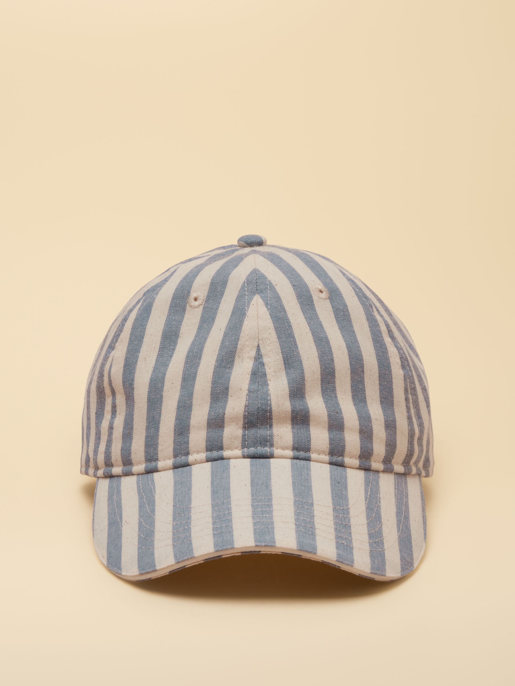 Daley Stripe Blue Ecru Baseball Cap - Image 5 of 8
