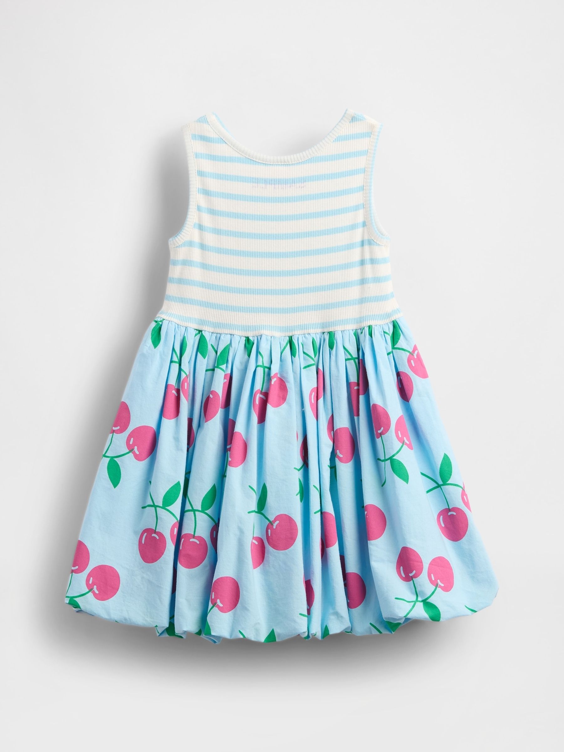 Blue Round Neck Bubble Dress (6mths-5yrs) - Image 3 of 3