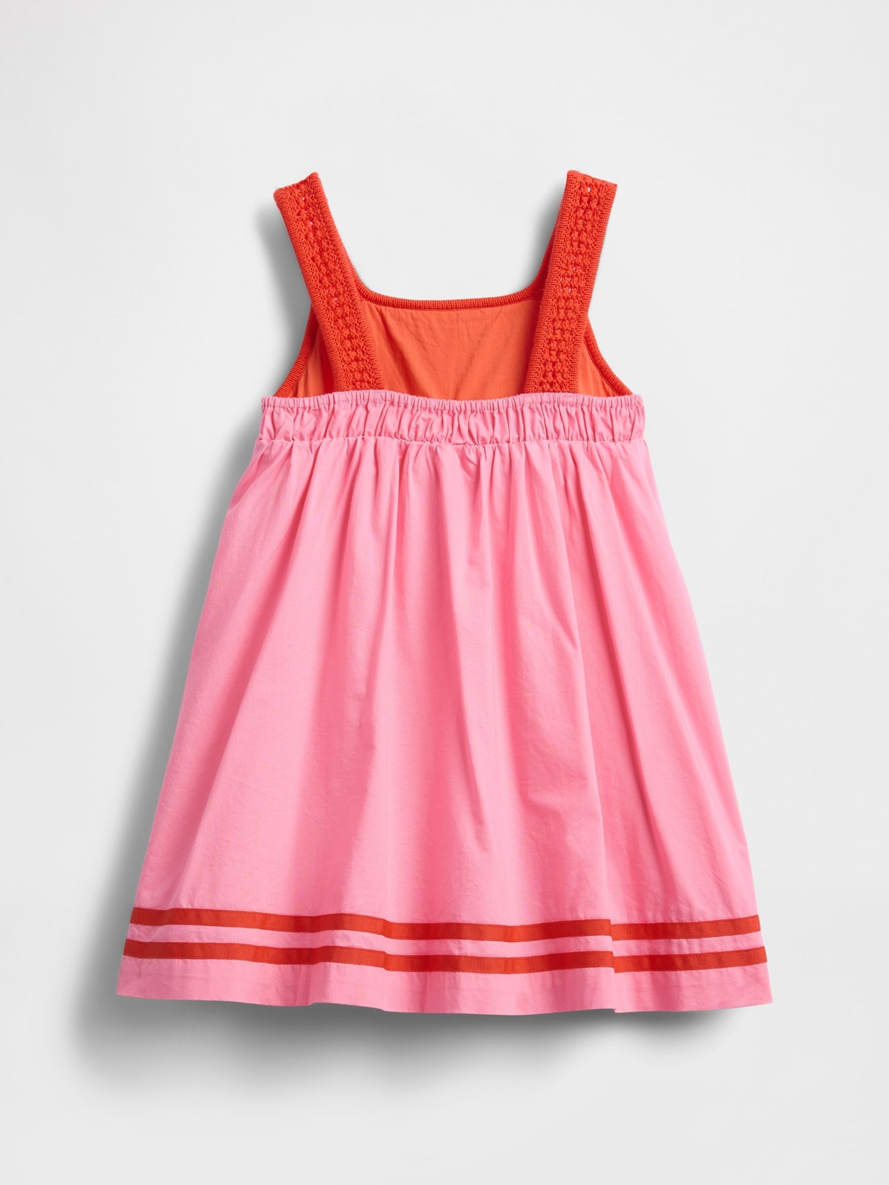 Pink/Red Crochet-Yoke Dress (6mths-5yrs) - Image 3 of 3
