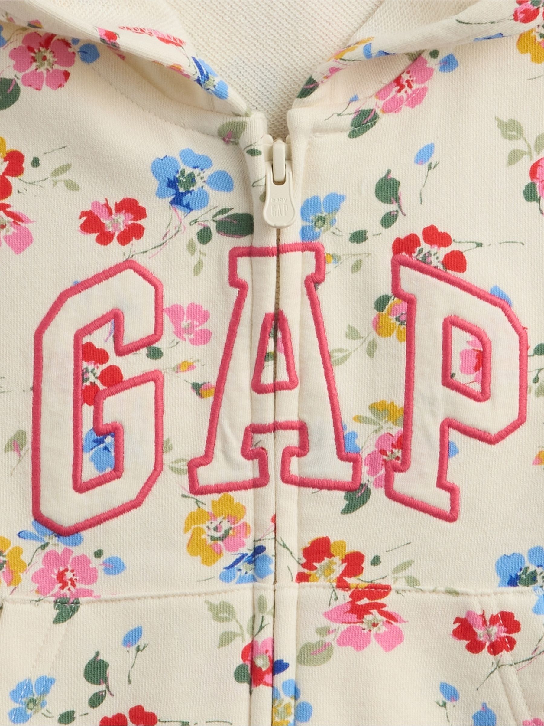 Beige Logo Fleece-Lined Zip Up Hoodie (6mths-5yrs) - Image 3 of 3