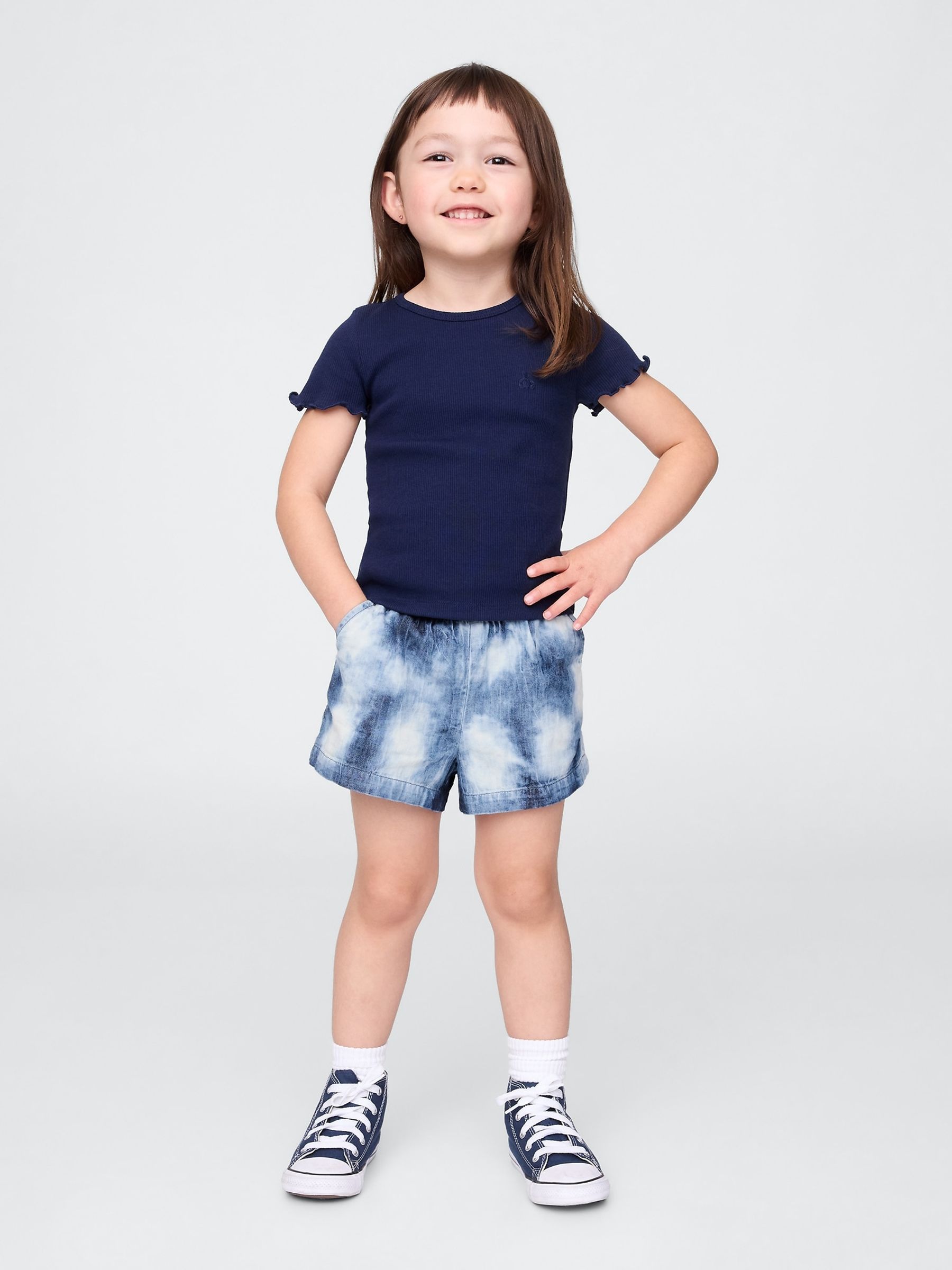 Blue Denim Pull On Shorts (6mths-5yrs) - Image 1 of 3