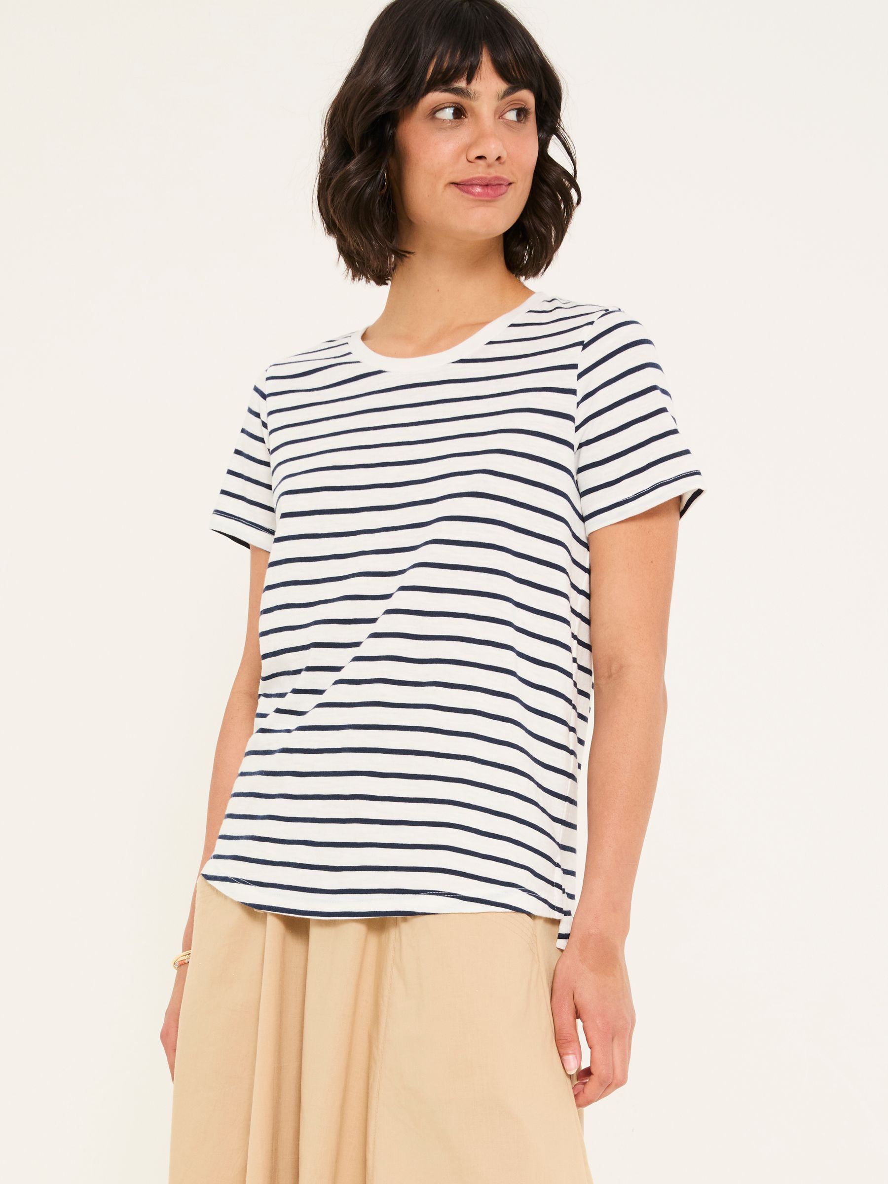 Natalie Ivory/Navy 2 Pack Stripe T Shirt - Image 2 of 10