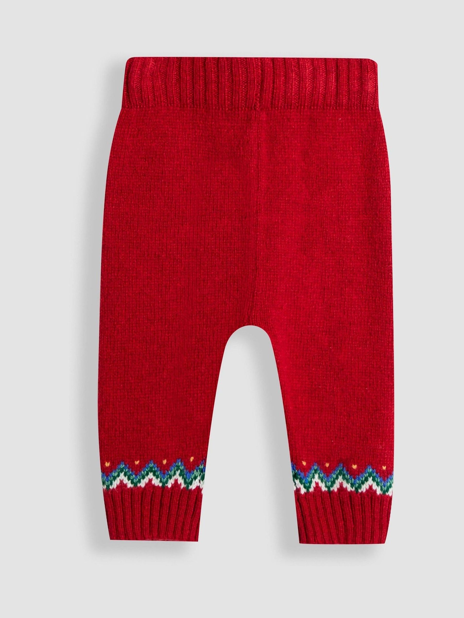 Red Reindeer 2-Piece Christmas Fair Isle Jumper & Leggings Set - Image 6 of 6