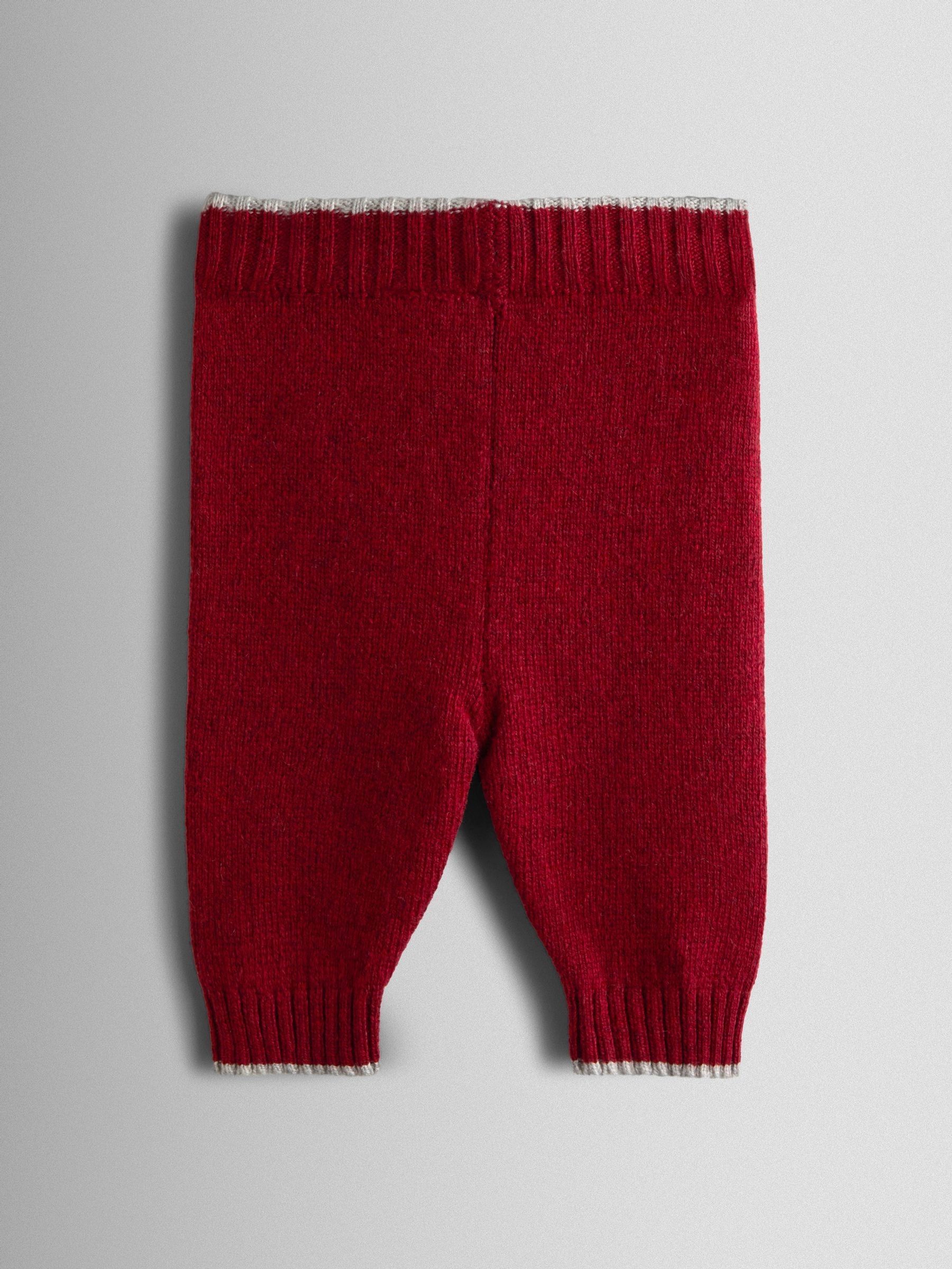 Burgundy Red 2-Piece Christmas Fair Isle Jumper & Leggings Set - Image 6 of 6
