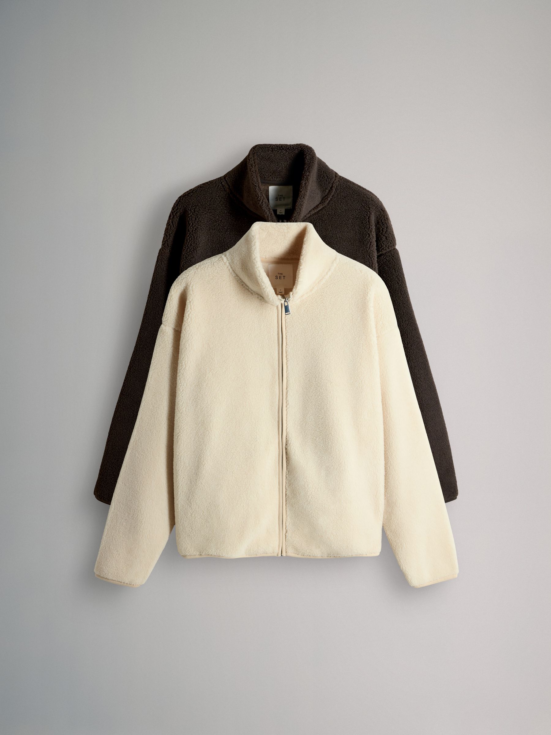 2 Pack Zip Through Borg Fleeces - Image 1 of 5