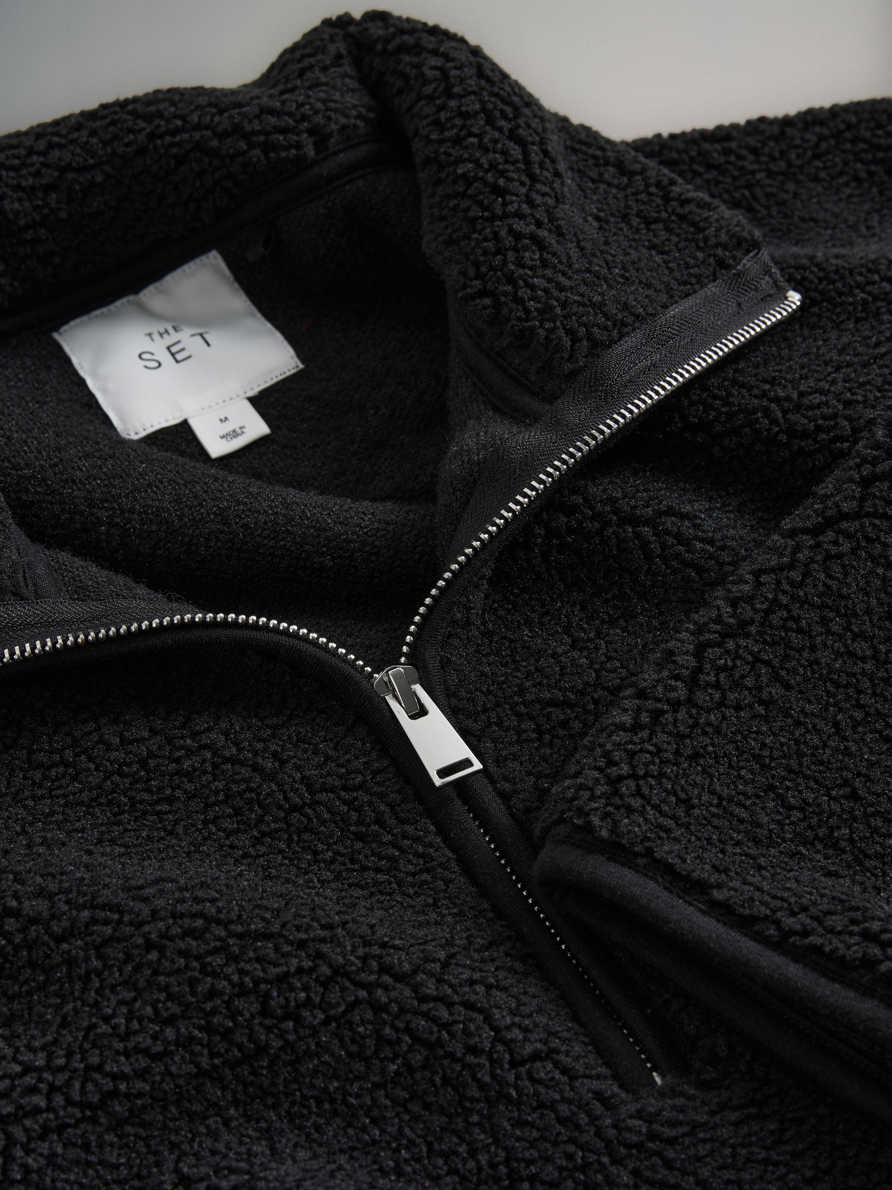 Black/Cream - 2 Pack Borg Quarter Zip Fleece - Image 5 of 6