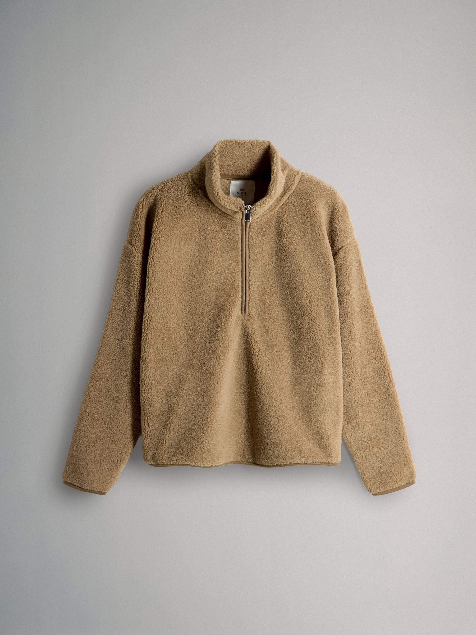 Black/Taupe Brown - 2 Pack Borg Quarter Zip Fleece - Image 2 of 5