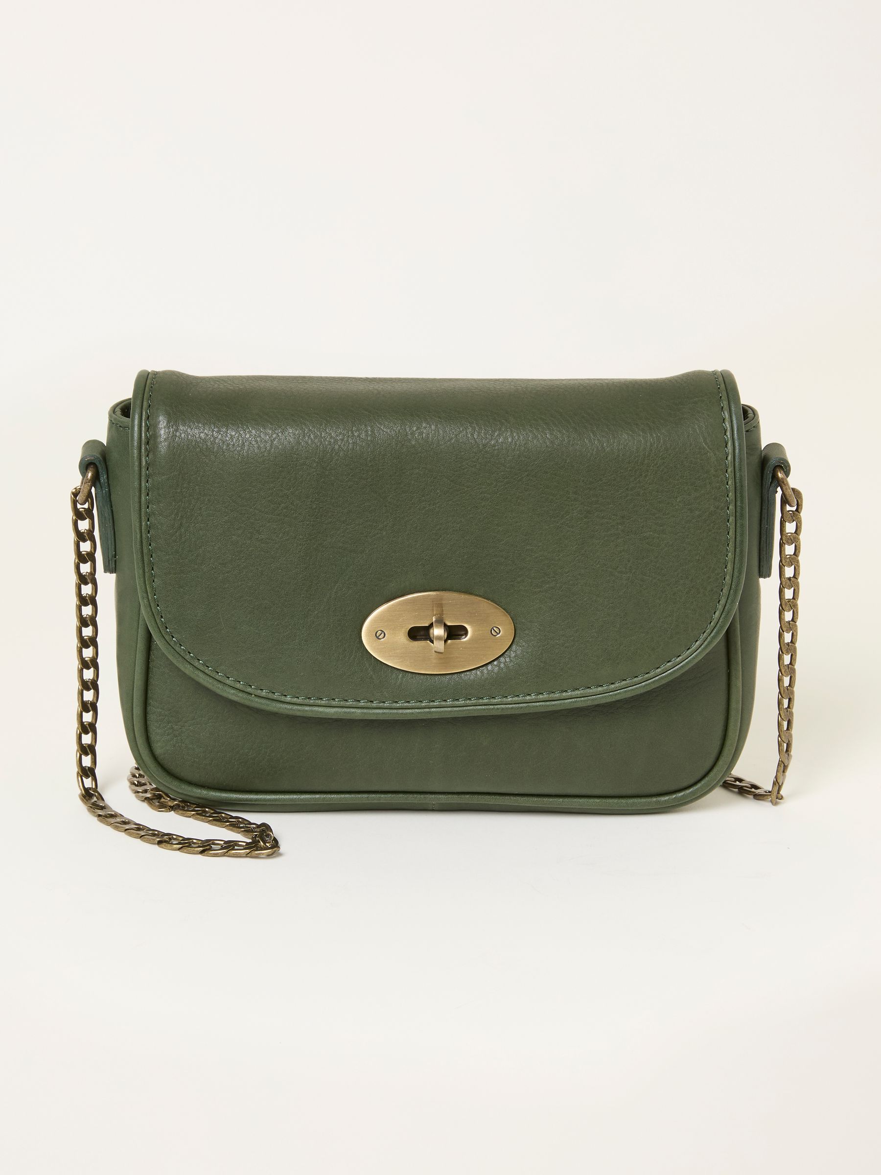 Lottie Green Lock Crossbody Bag - Image 1 of 3
