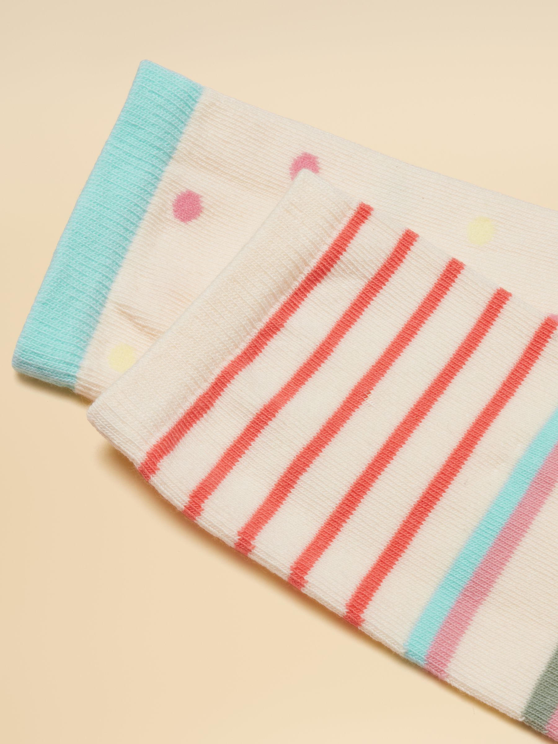 Women's Everyday Multi Ecru Socks 2 Pack (size 4-8) - Image 2 of 3