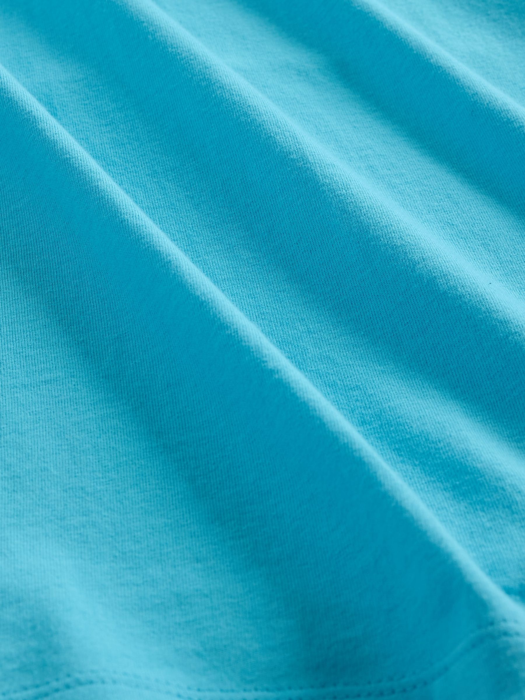 Bright Blue Short Sleeve Everyday 100% Cotton Crew Neck T-Shirt - Image 5 of 5