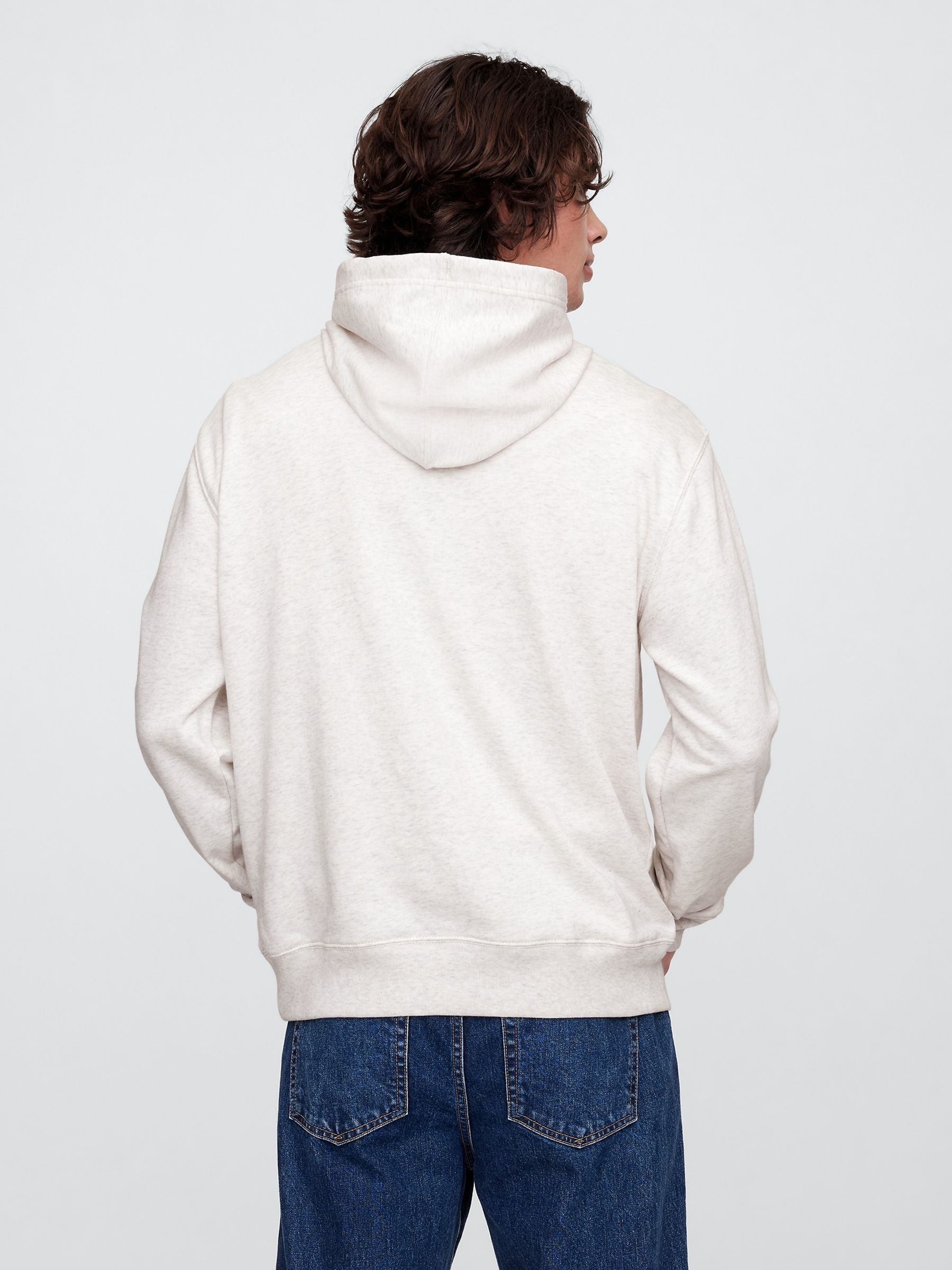 Cream Relaxed Logo Hoodie - Image 2 of 5