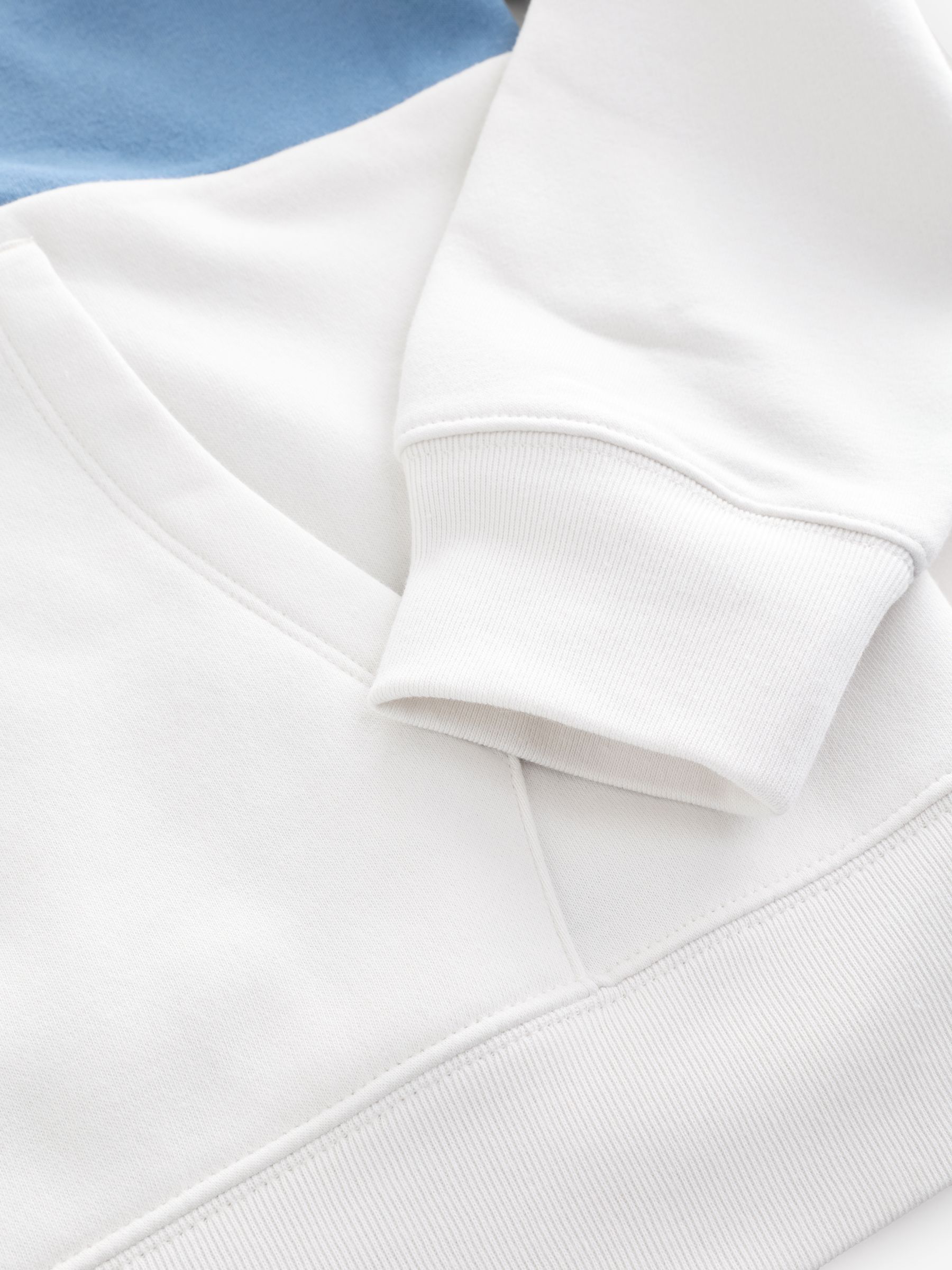 Blue Relaxed Logo Colourblock Hoodie - Image 6 of 6 Blue Relaxed Logo Colourblock Hoodie - Image 6 of 6