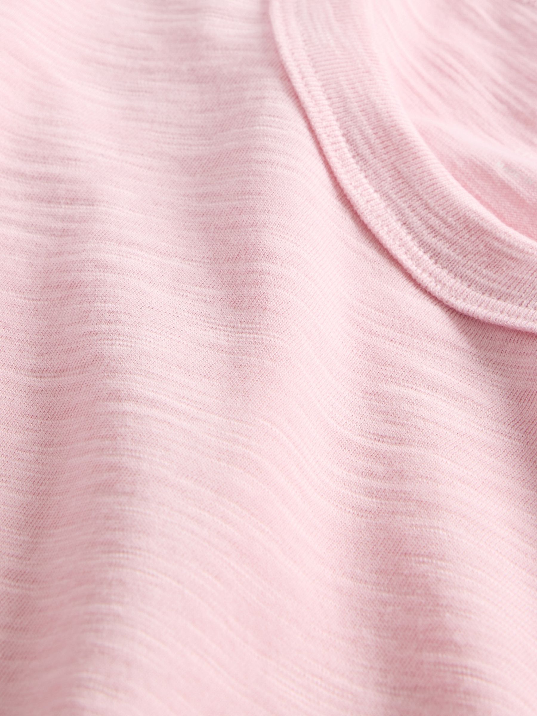 Light Pink Slub Curved Hem Short Sleeve T-Shirt - Image 5 of 5