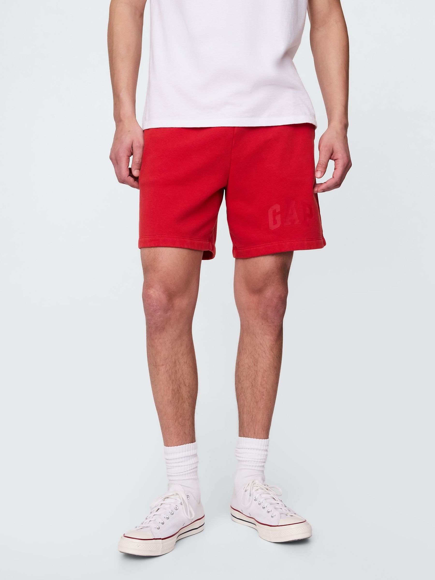 Red VintageSoft Logo Sweat Shorts - Image 1 of 5