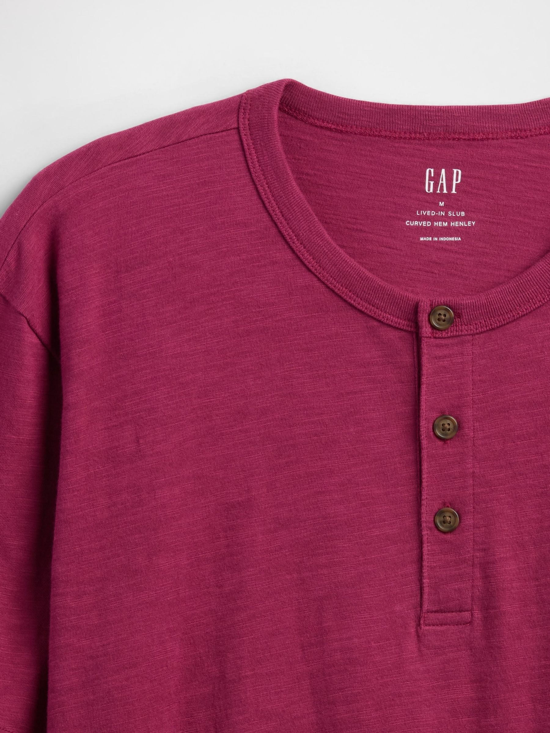 Pink Short Sleeve Henley T-Shirt - Image 5 of 5