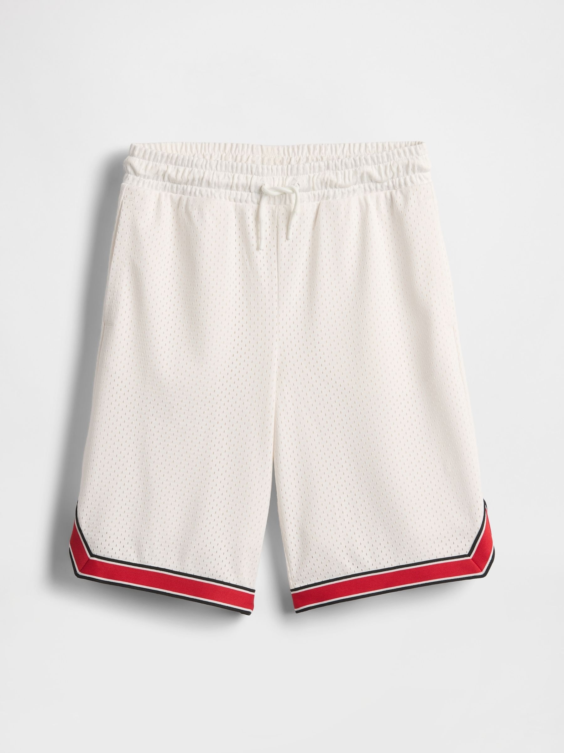 White 8.5" Mesh Pull On Shorts (4-13yrs) - Image 5 of 5