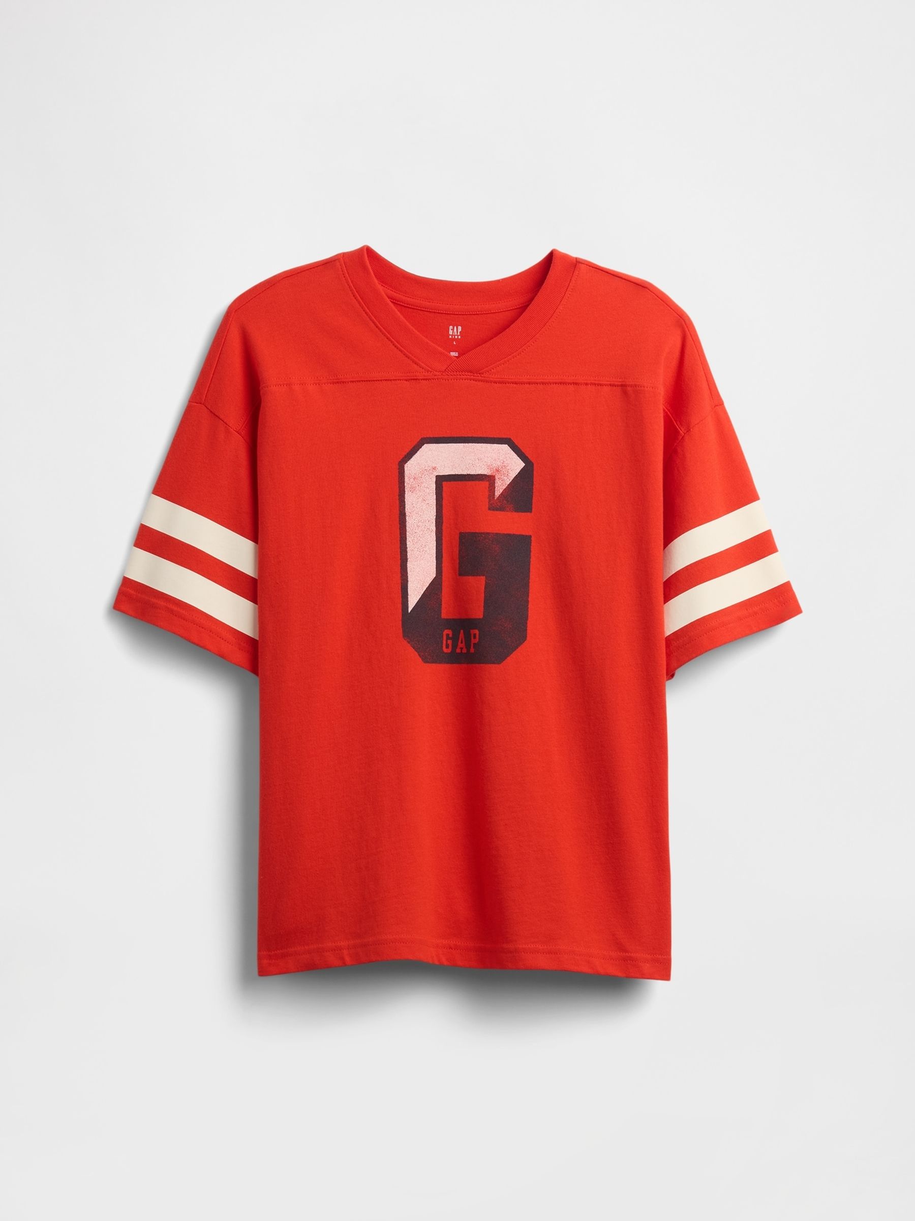 Red Varsity Crew Neck Short Sleeve T-Shirt (4-13yrs) - Image 1 of 2