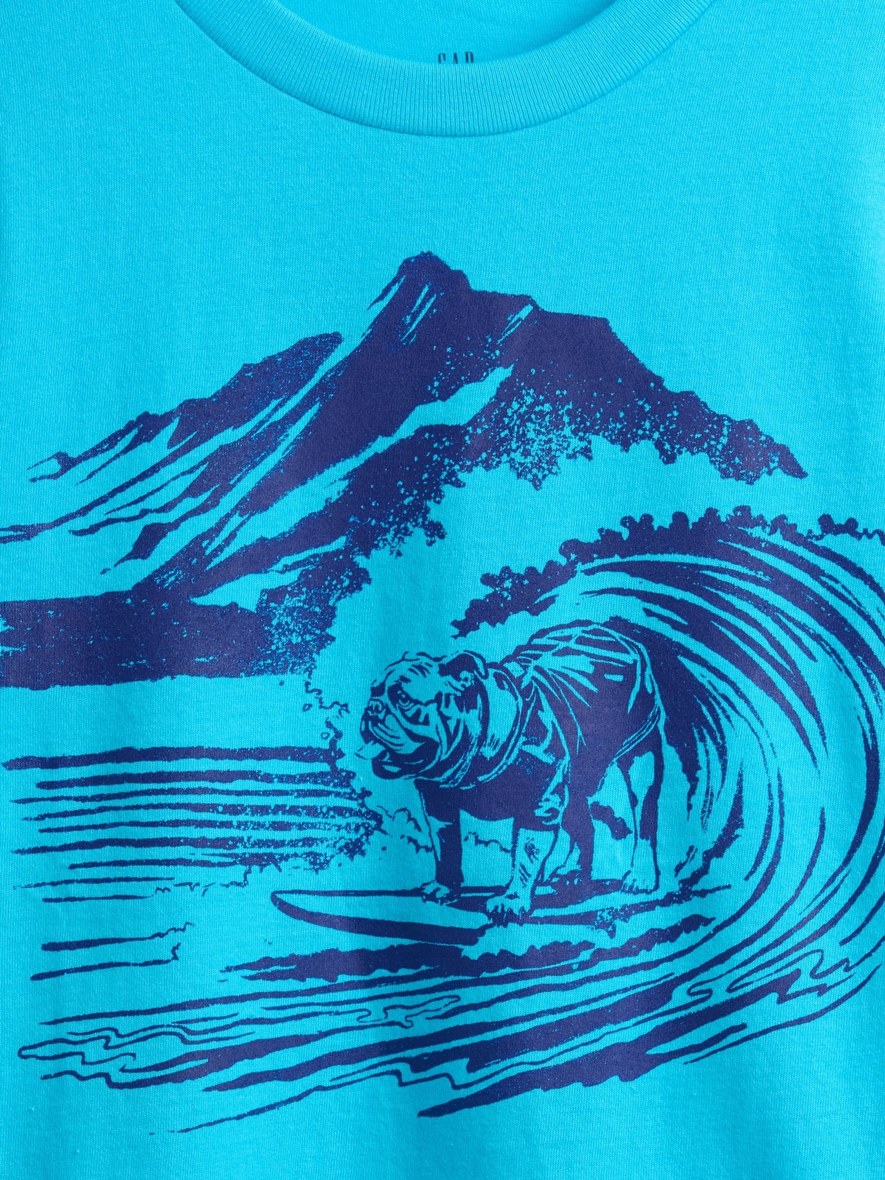 Light Blue Graphic T-Shirt (4-13yrs) - Image 3 of 3