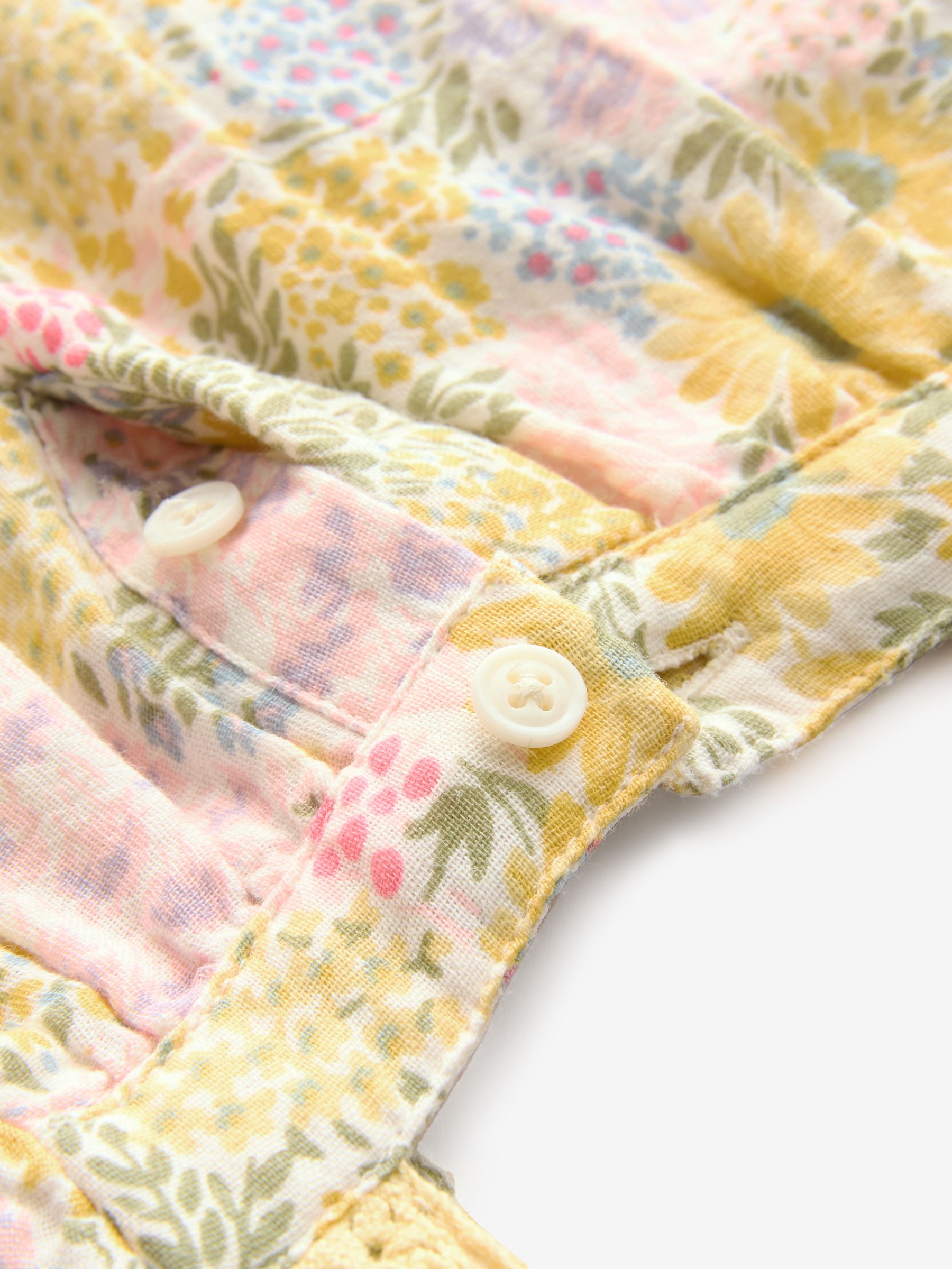 Yellow Floral Ruffle Square Neck Outfit Set (Newborn-24mths) - Image 6 of 6