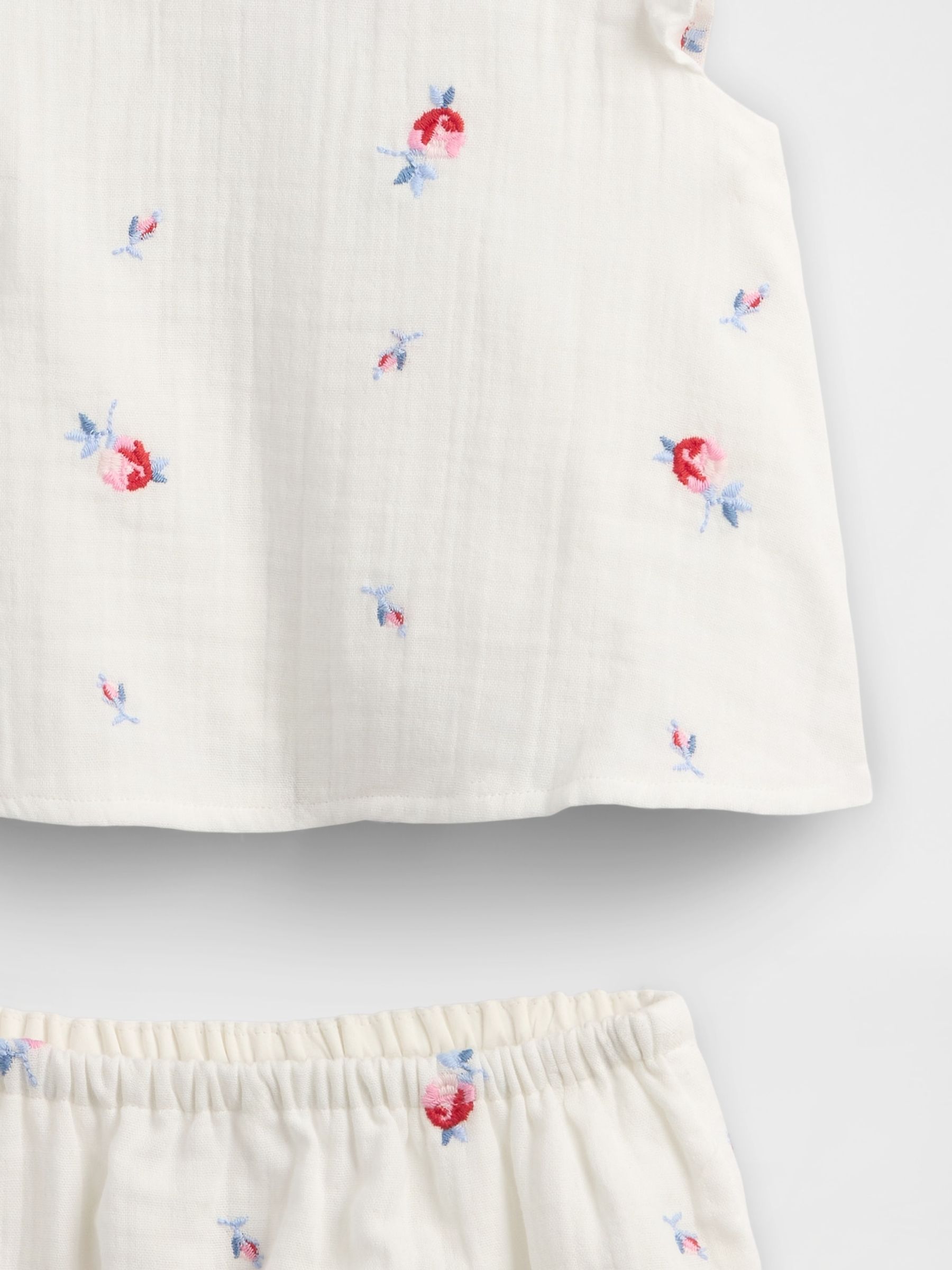 White Crinkle Gauze Outfit Set (Newborn-24mths) - Image 3 of 3