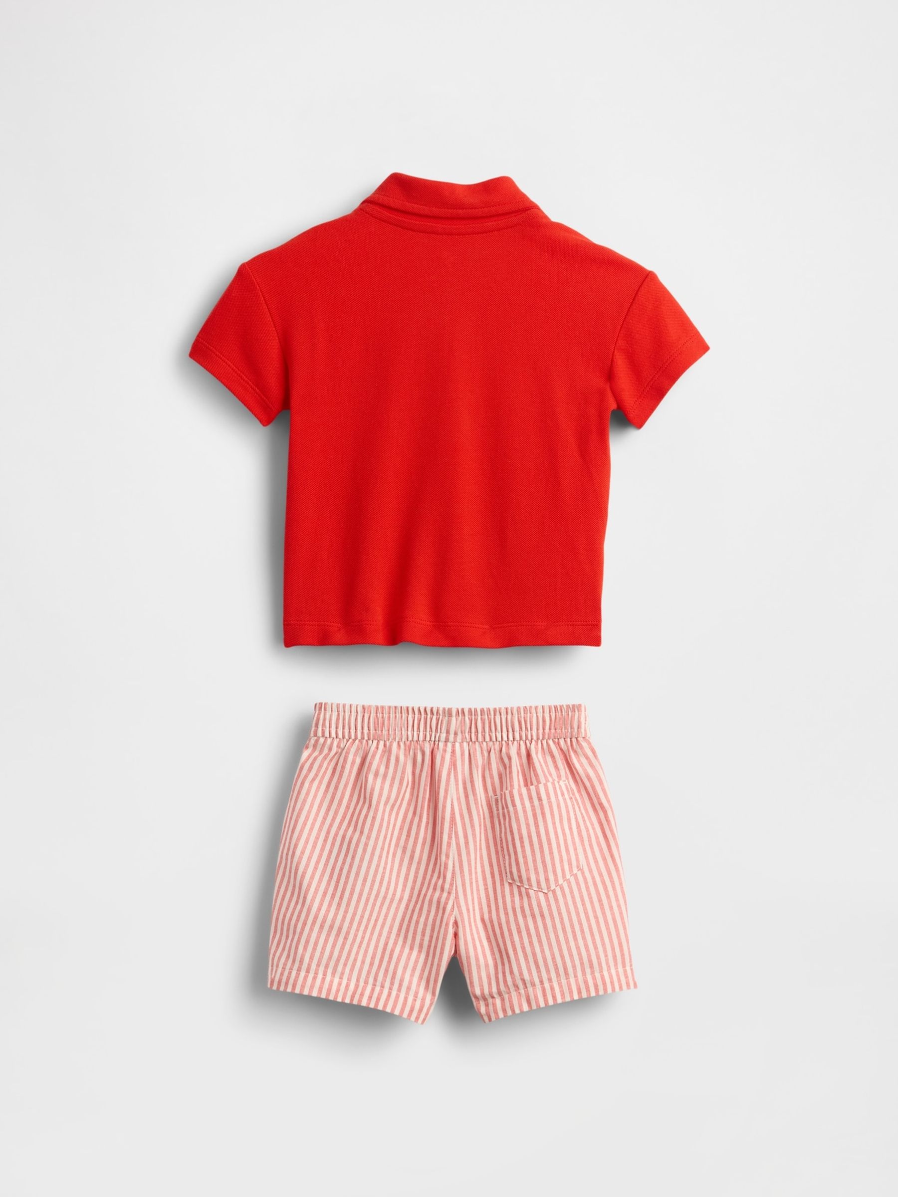 Red Polo & Shorts Outfit Set (Newborn-24mths) - Image 2 of 2