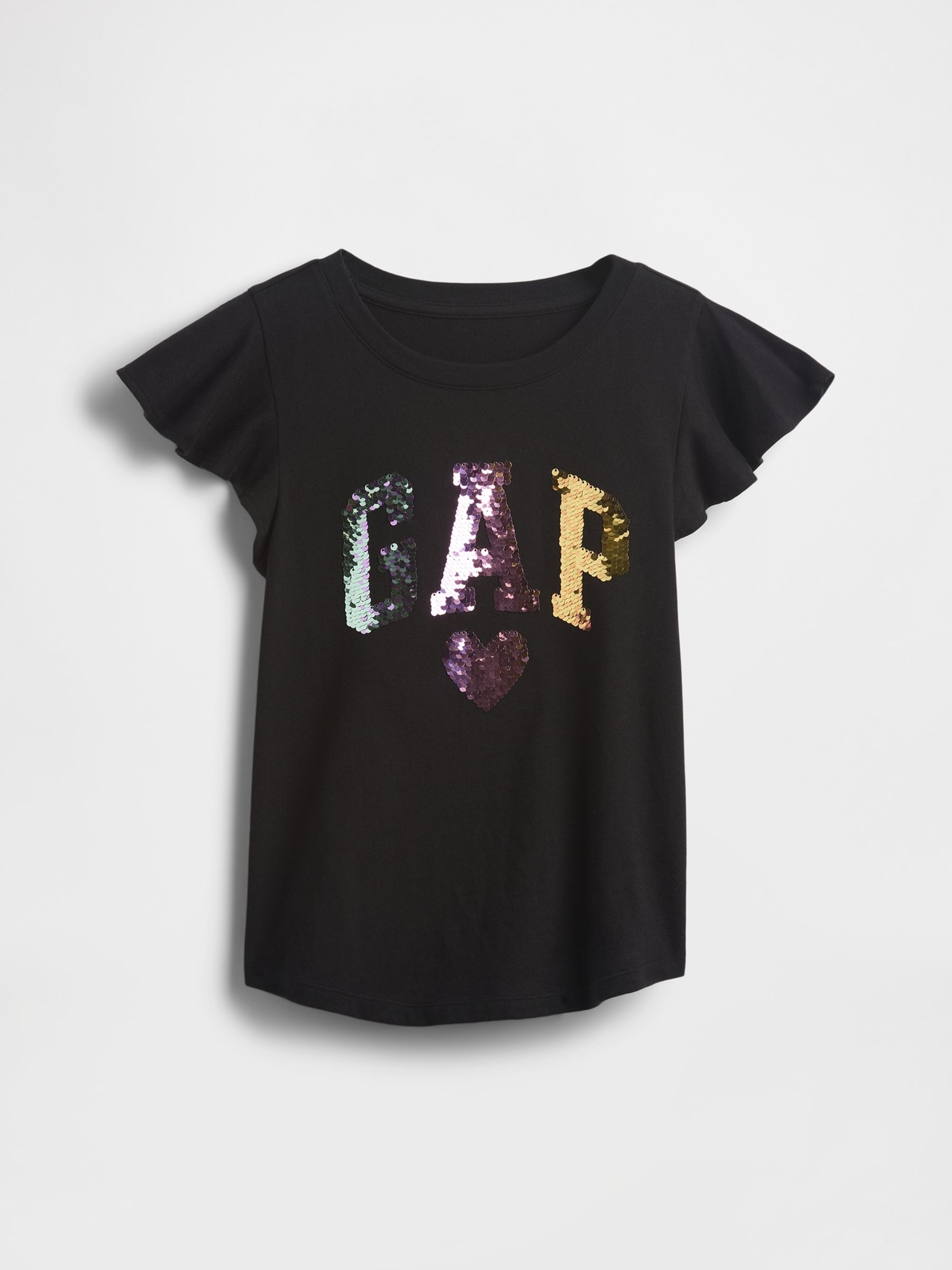 Black Logo Flippy-Sequin Graphic T-Shirt (4-13yrs) - Image 3 of 4