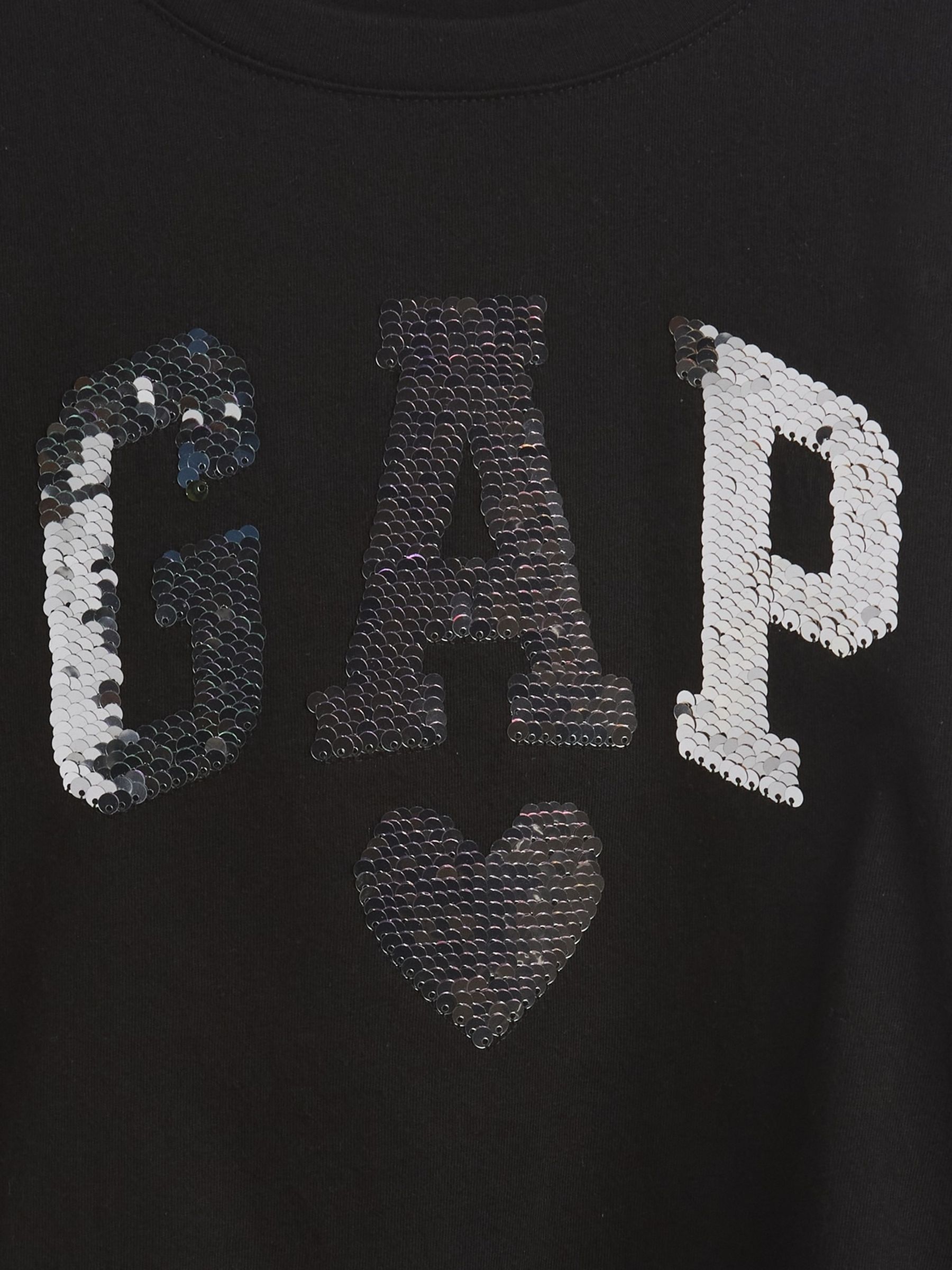 Black Logo Flippy-Sequin Graphic T-Shirt (4-13yrs) - Image 4 of 4
