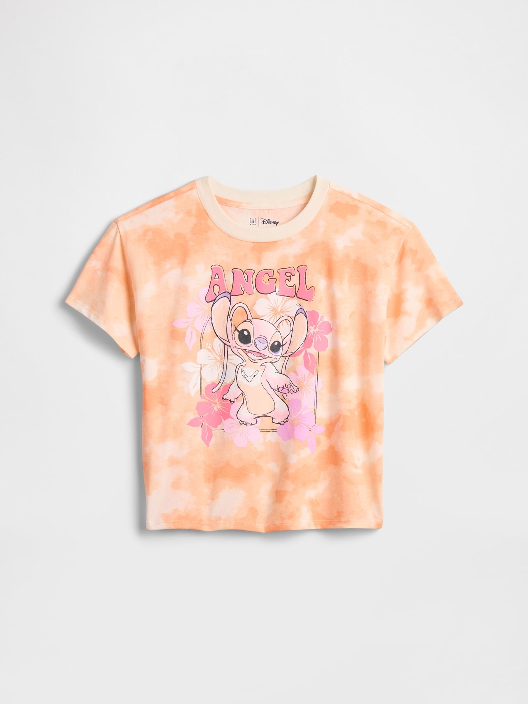 Orange Lilo & Stitch Disney Graphic Crew Neck Short Sleeve T-Shirt (4-13yrs) - Image 1 of 3