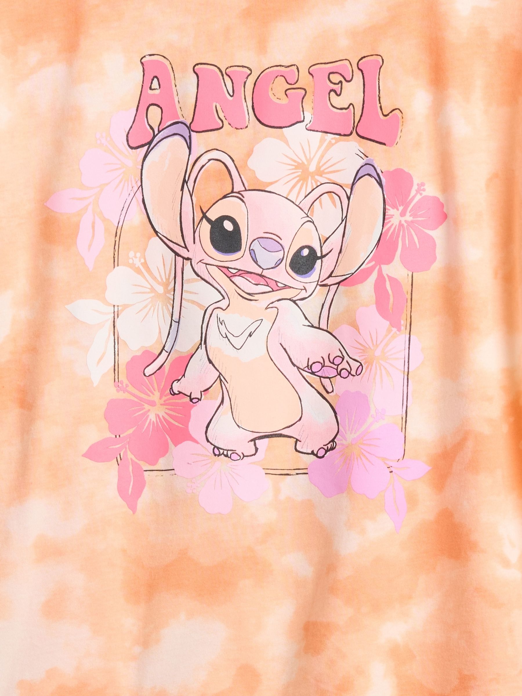 Orange Lilo & Stitch Disney Graphic Crew Neck Short Sleeve T-Shirt (4-13yrs) - Image 3 of 3
