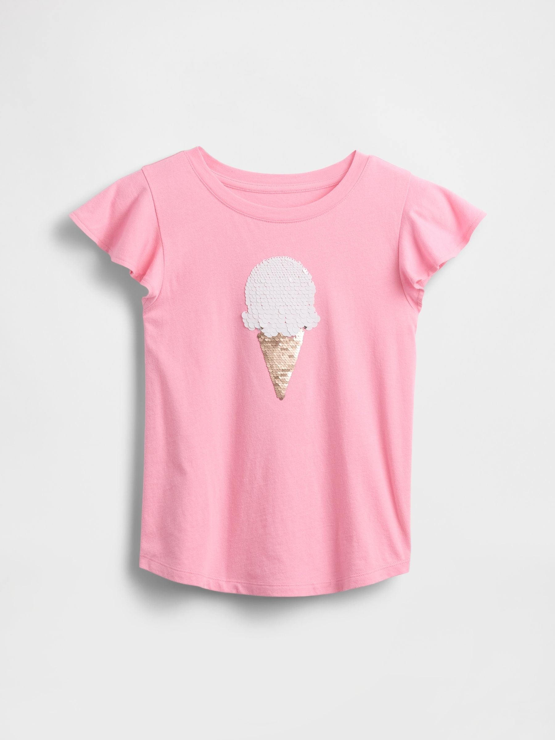 Pink Ice Cream Flippy-Sequin Graphic T-Shirt (4-13yrs) - Image 3 of 4