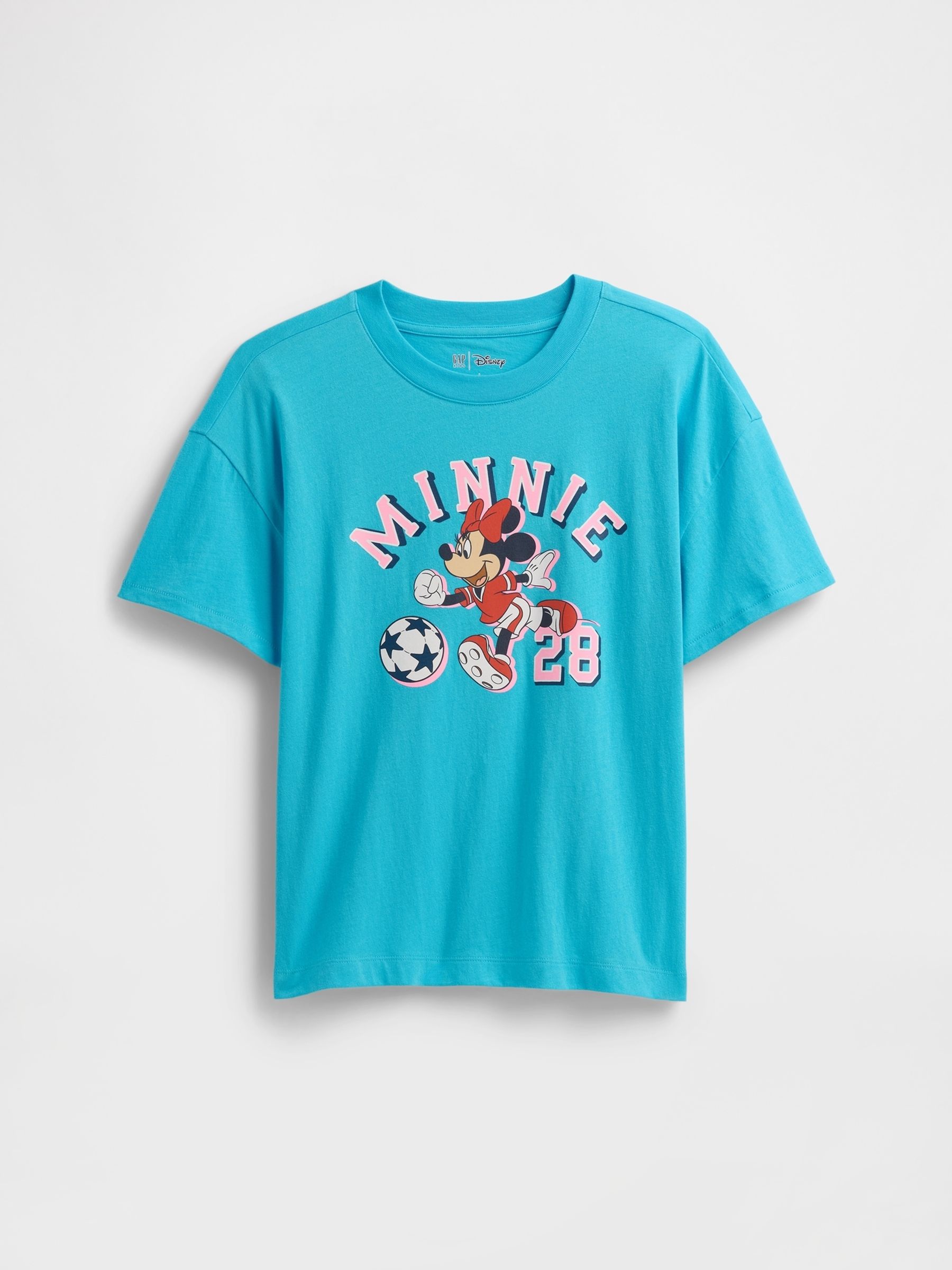 Blue Disney Minnie Mouse Crew Neck T-Shirt (4-13yrs) - Image 1 of 3