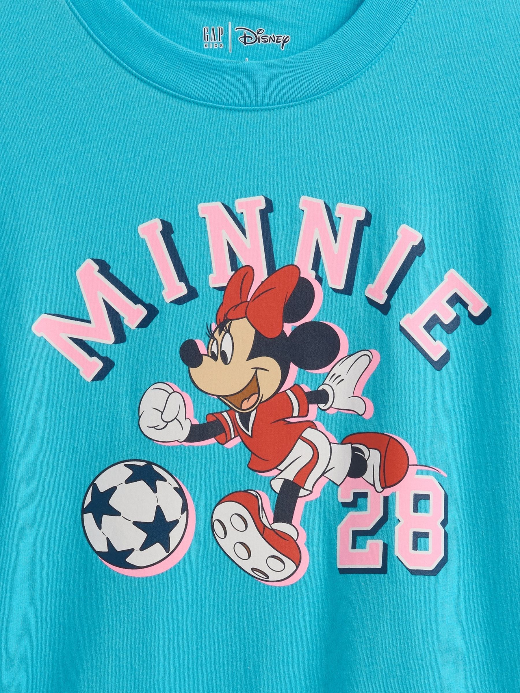 Blue Disney Minnie Mouse Crew Neck T-Shirt (4-13yrs) - Image 3 of 3