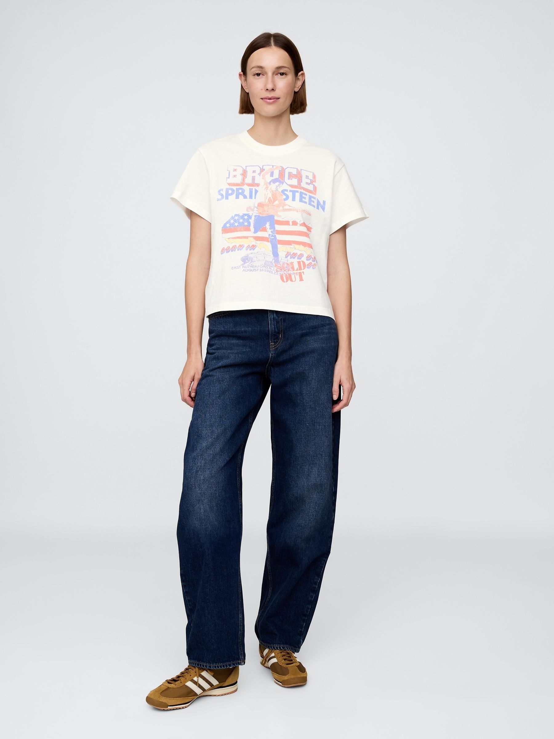 White Bruce Springsteen Relaxed Graphic Band Tee - Image 3 of 4