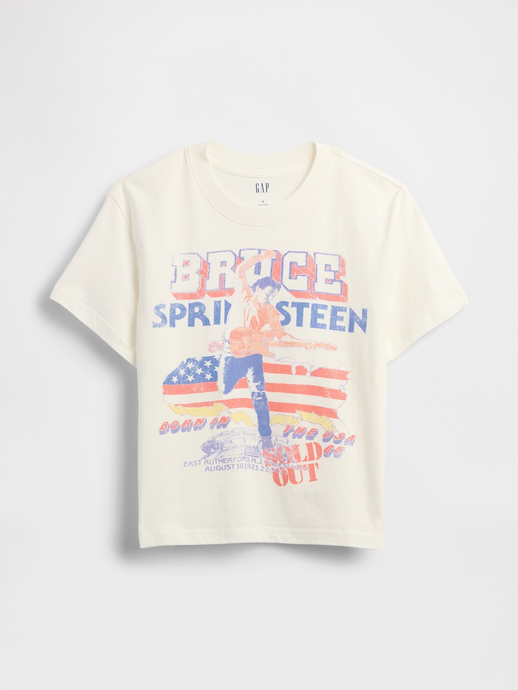 White Bruce Springsteen Relaxed Graphic Band Tee - Image 4 of 4