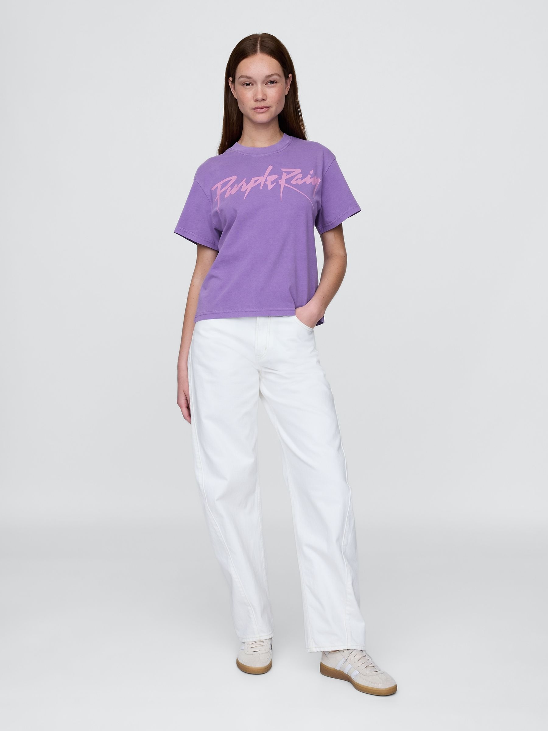 Purple Rain Relaxed Graphic Band Tee - Image 3 of 4