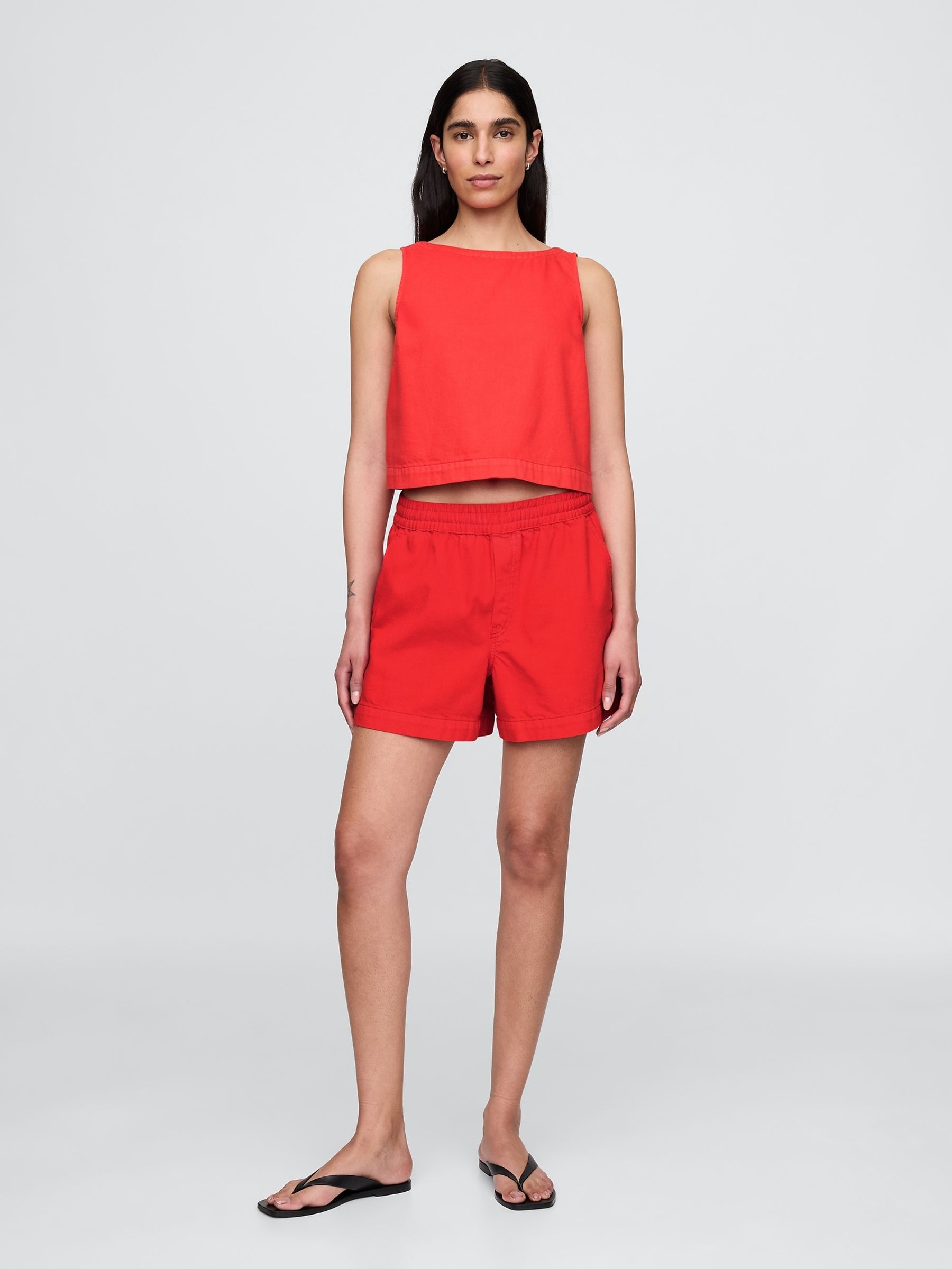 Red UltraSoft Denim Shell Vest Top - Image 3 of 4