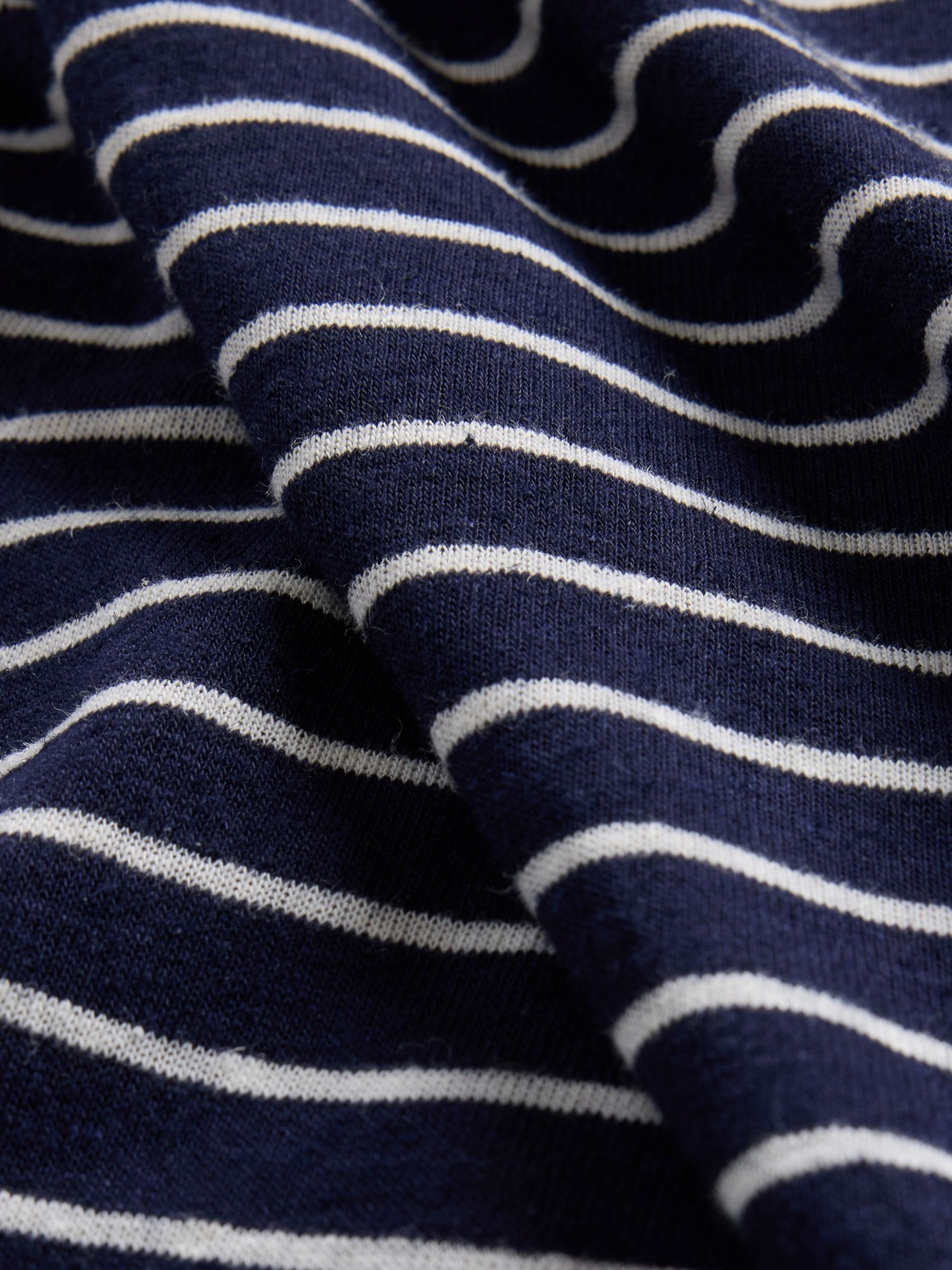 Navy Blue Linen-Blend Crew Neck Shell Vest - Image 5 of 5
