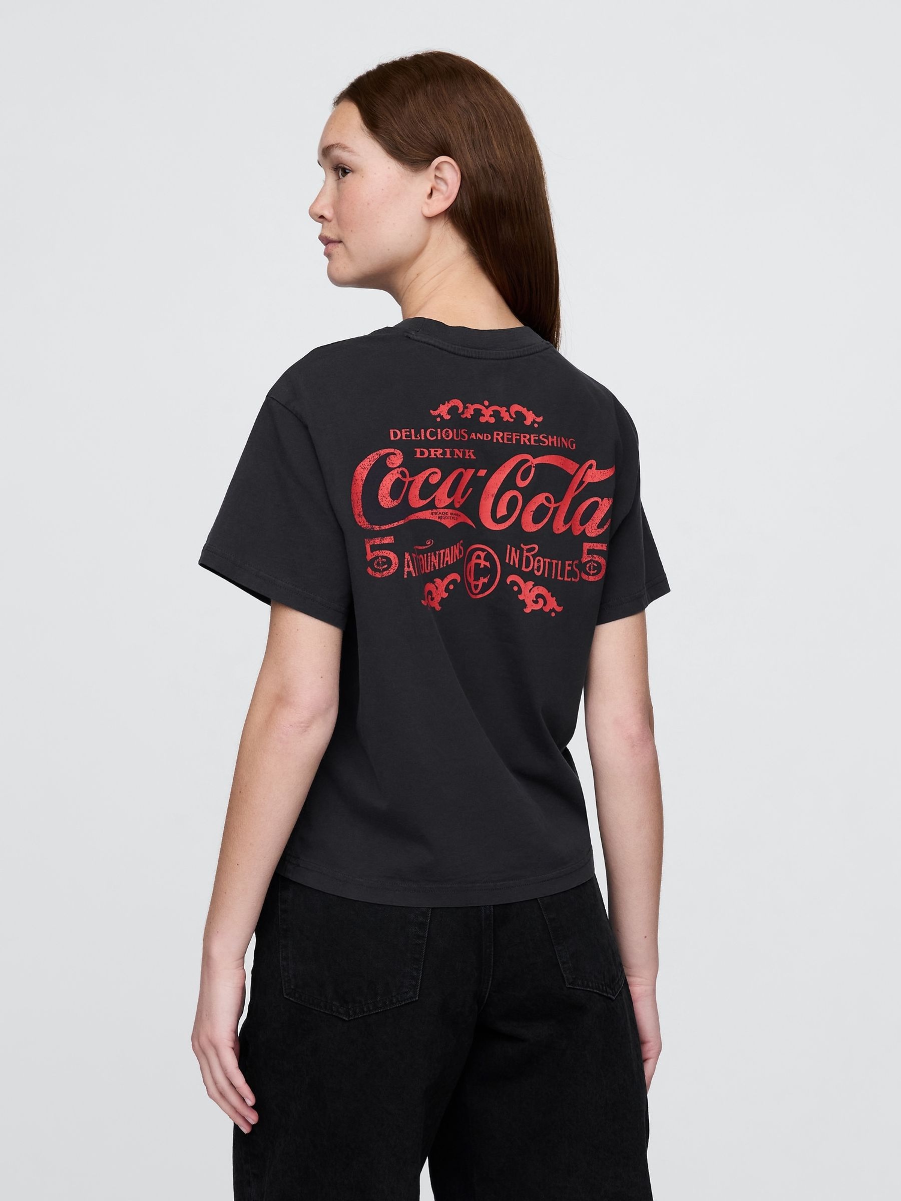 Black Coca Cola Relaxed Graphic T-Shirt - Image 2 of 4