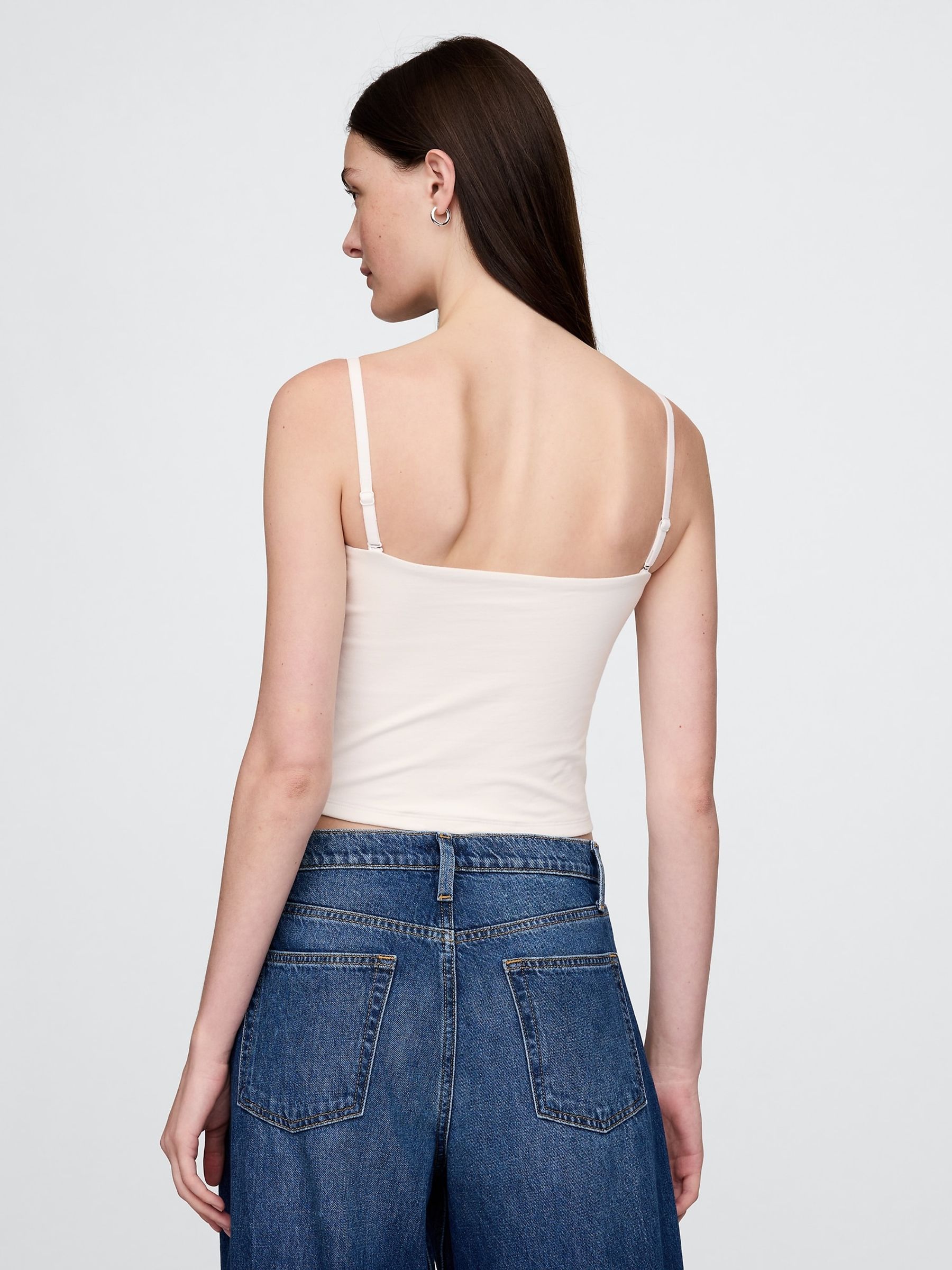White CloseKnit Cropped Tube Top - Image 2 of 5