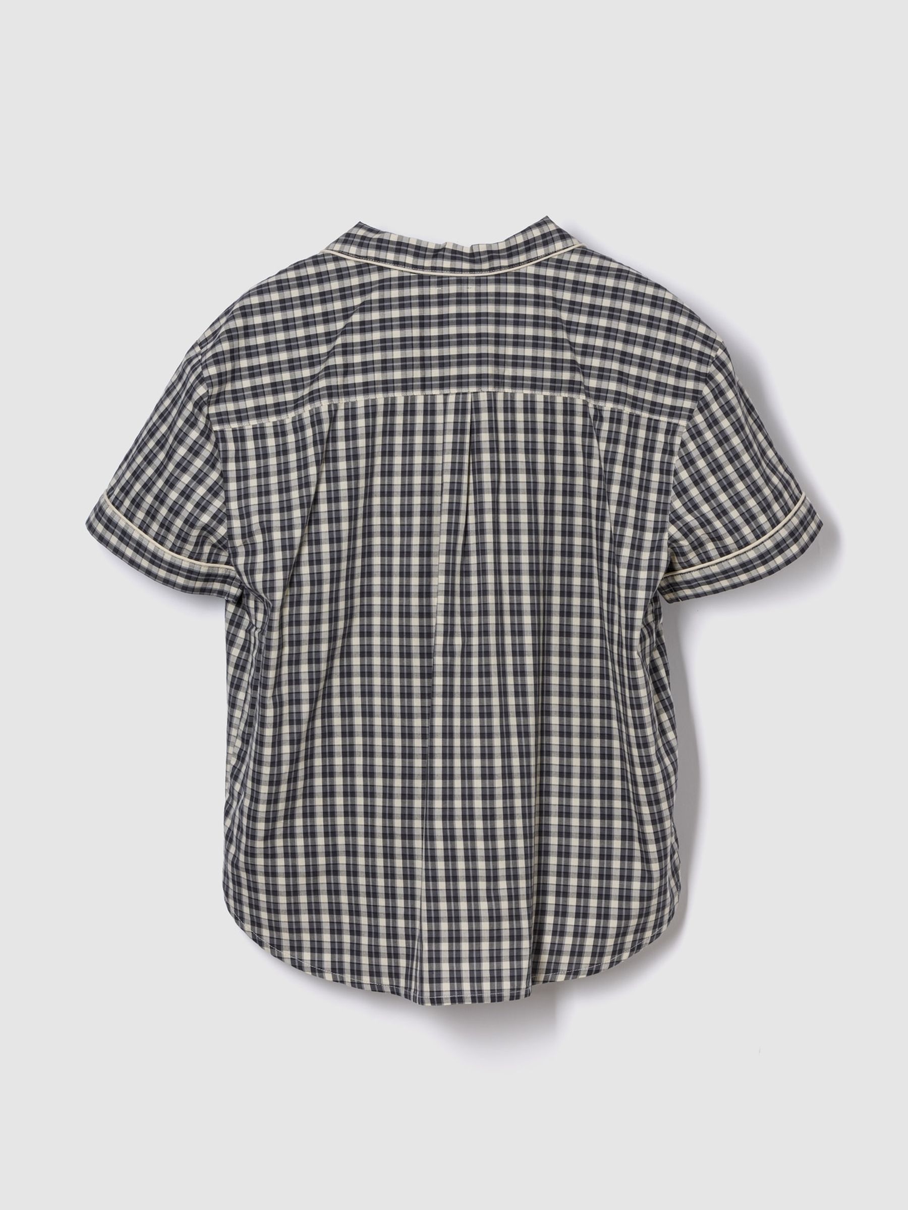 Grey Poplin Pyjama Shirt - Image 2 of 2