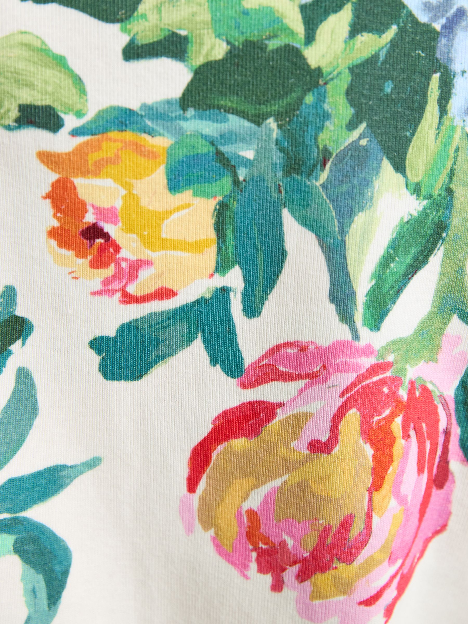 Harbour Artist Floral Printed Boat Neck Breton Top - Image 6 of 7