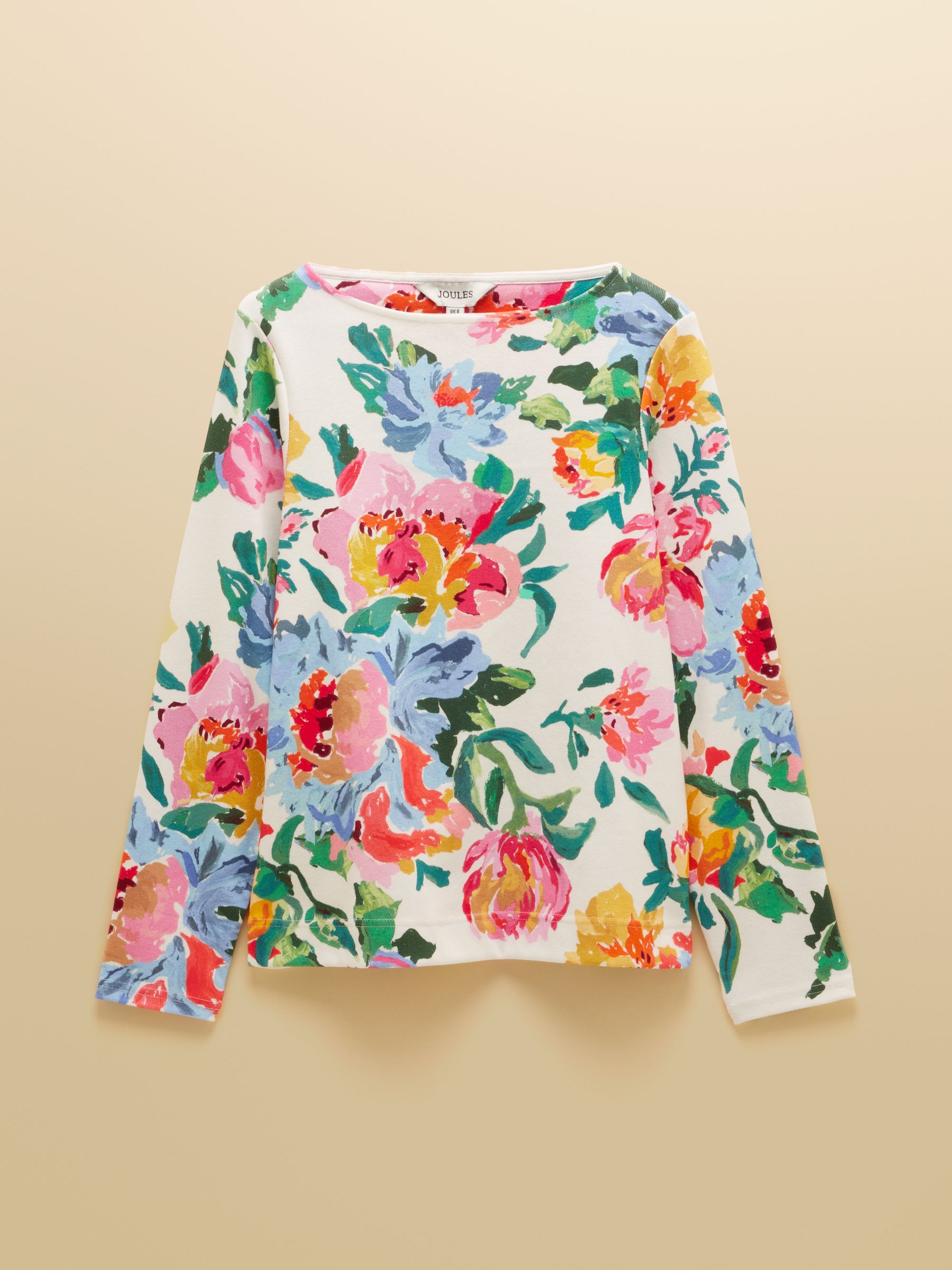 Harbour Artist Floral Printed Boat Neck Breton Top - Image 7 of 7