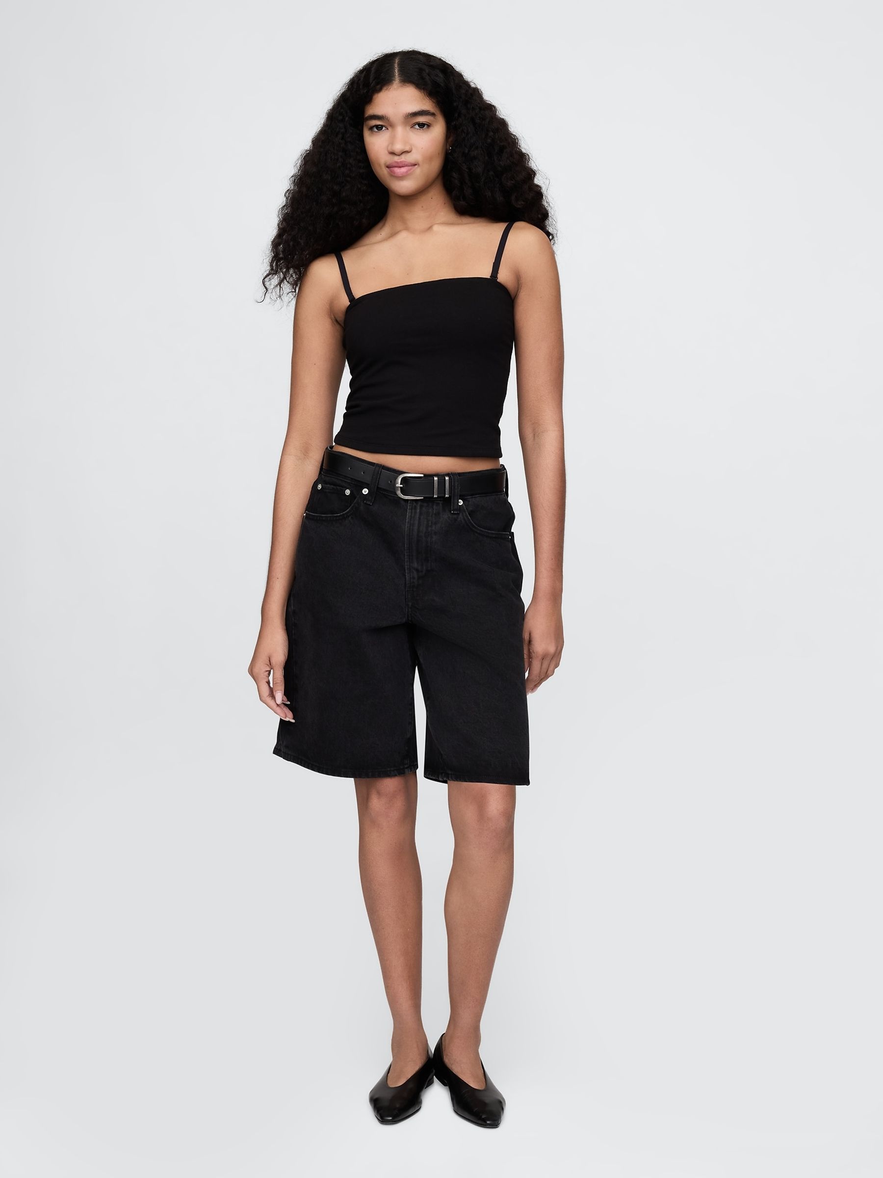 Black CloseKnit Cropped Tube Top - Image 3 of 5