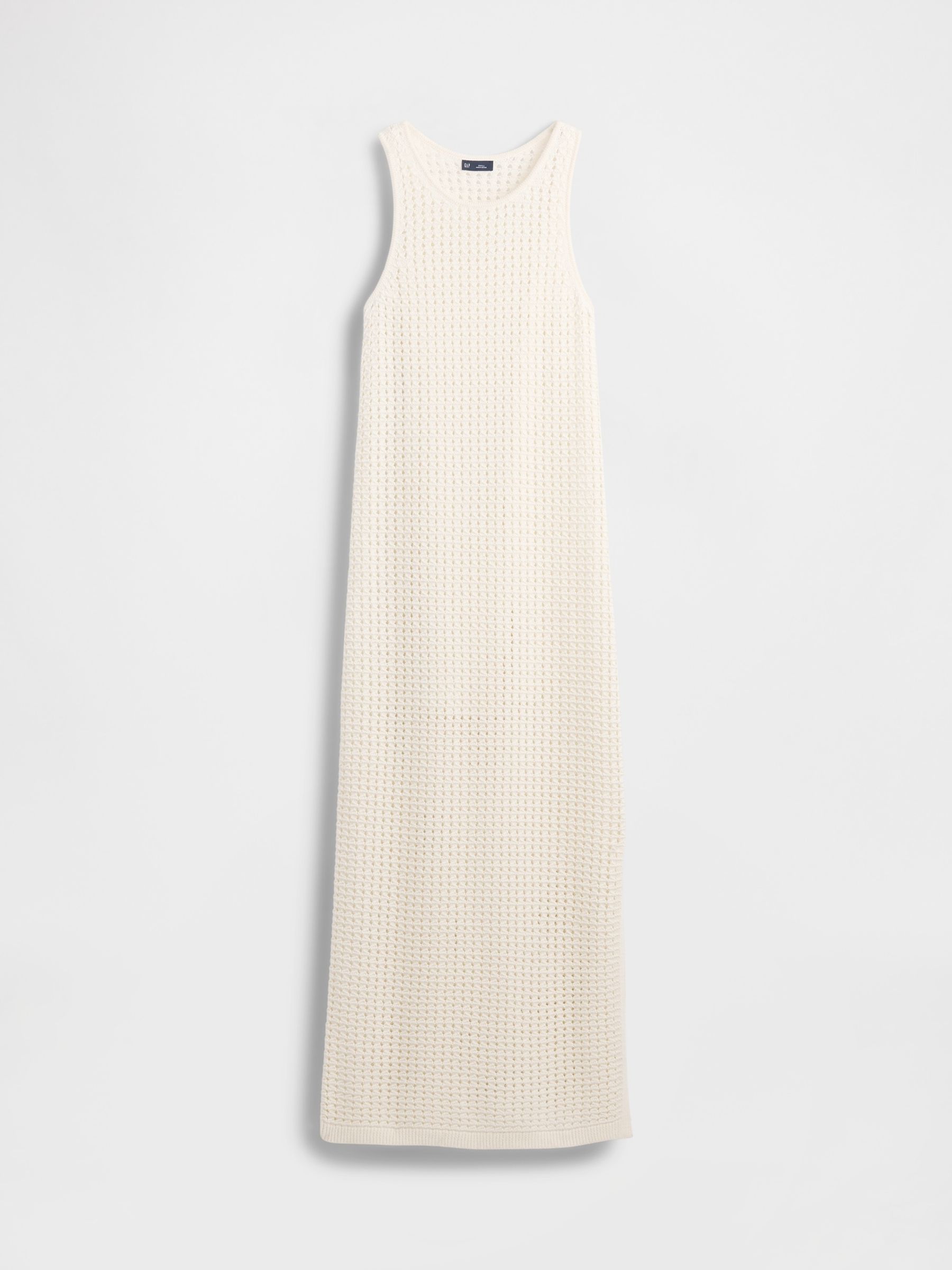 White Crochet Maxi Dress - Image 4 of 5