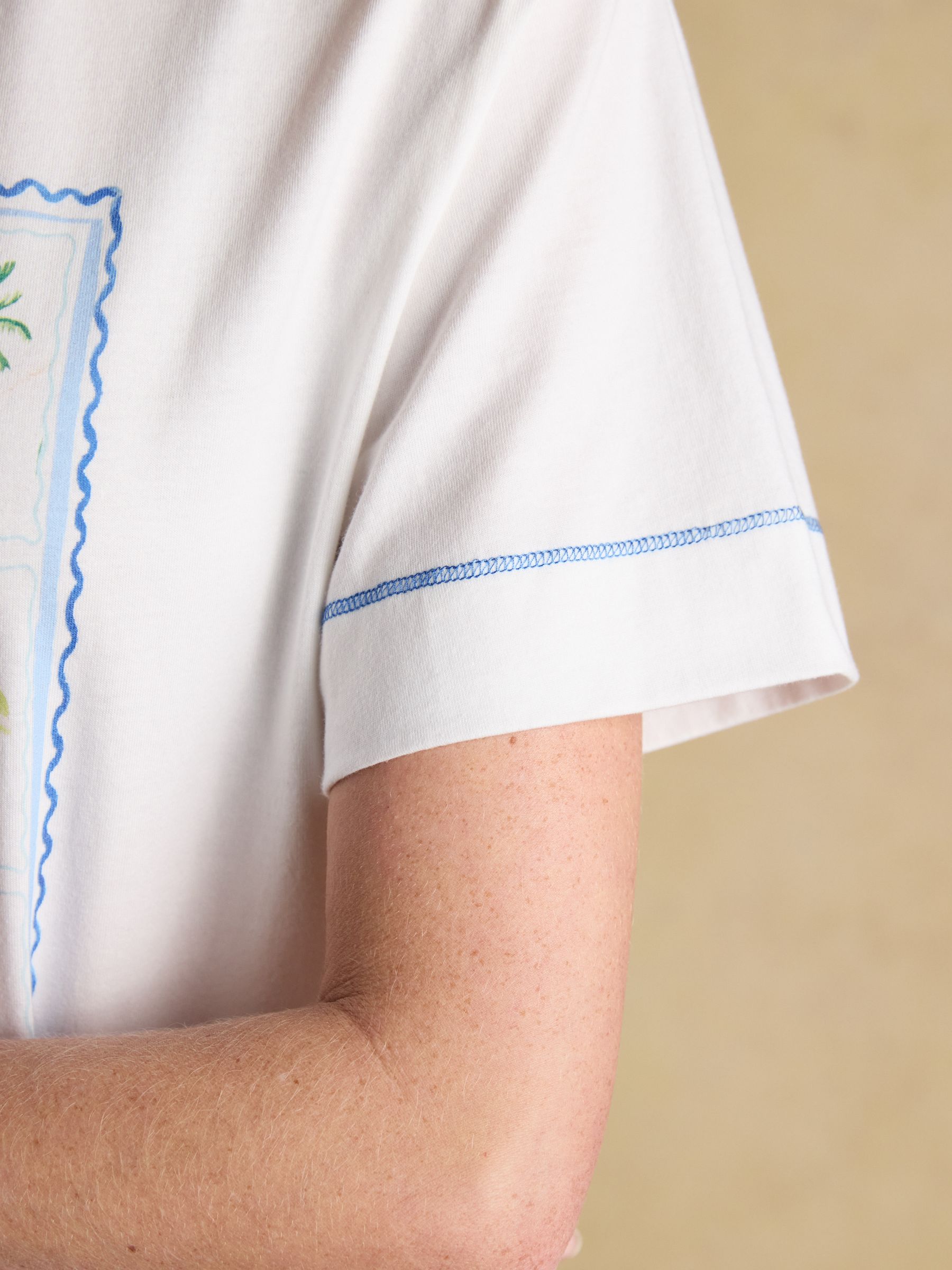 Postcard Graphic Short Sleeve 100% Cotton T-Shirt - Image 5 of 8