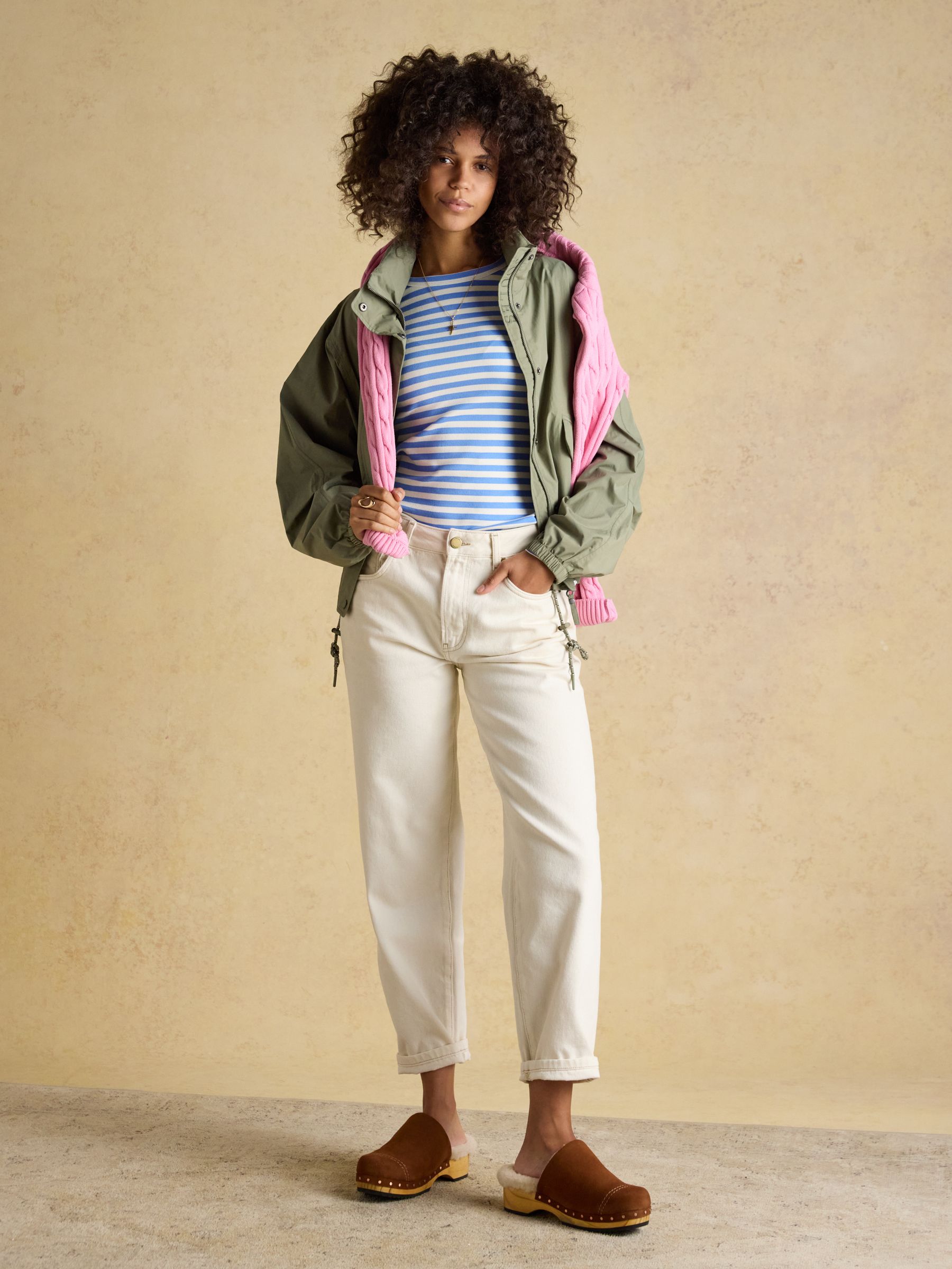 Sophie Blue Striped Long Sleeve Fitted Top - Image 3 of 8