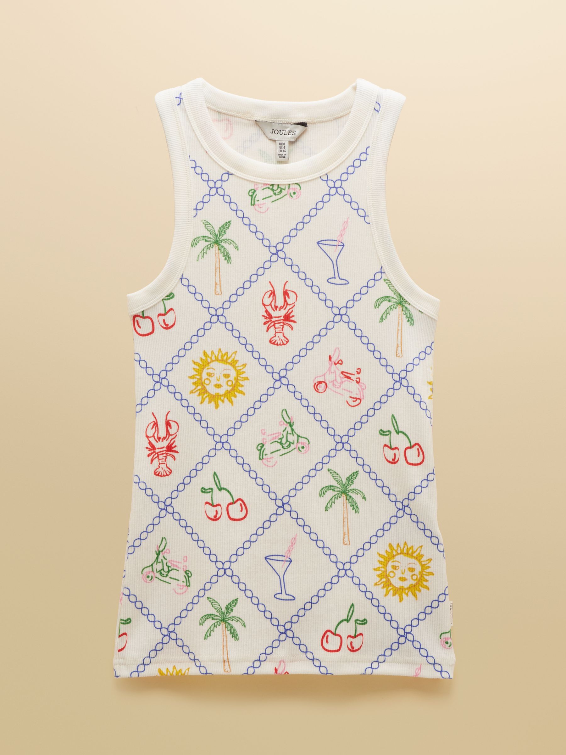 Sofia Summer Icons Ribbed Cotton Rich Jersey Vest - Image 6 of 6