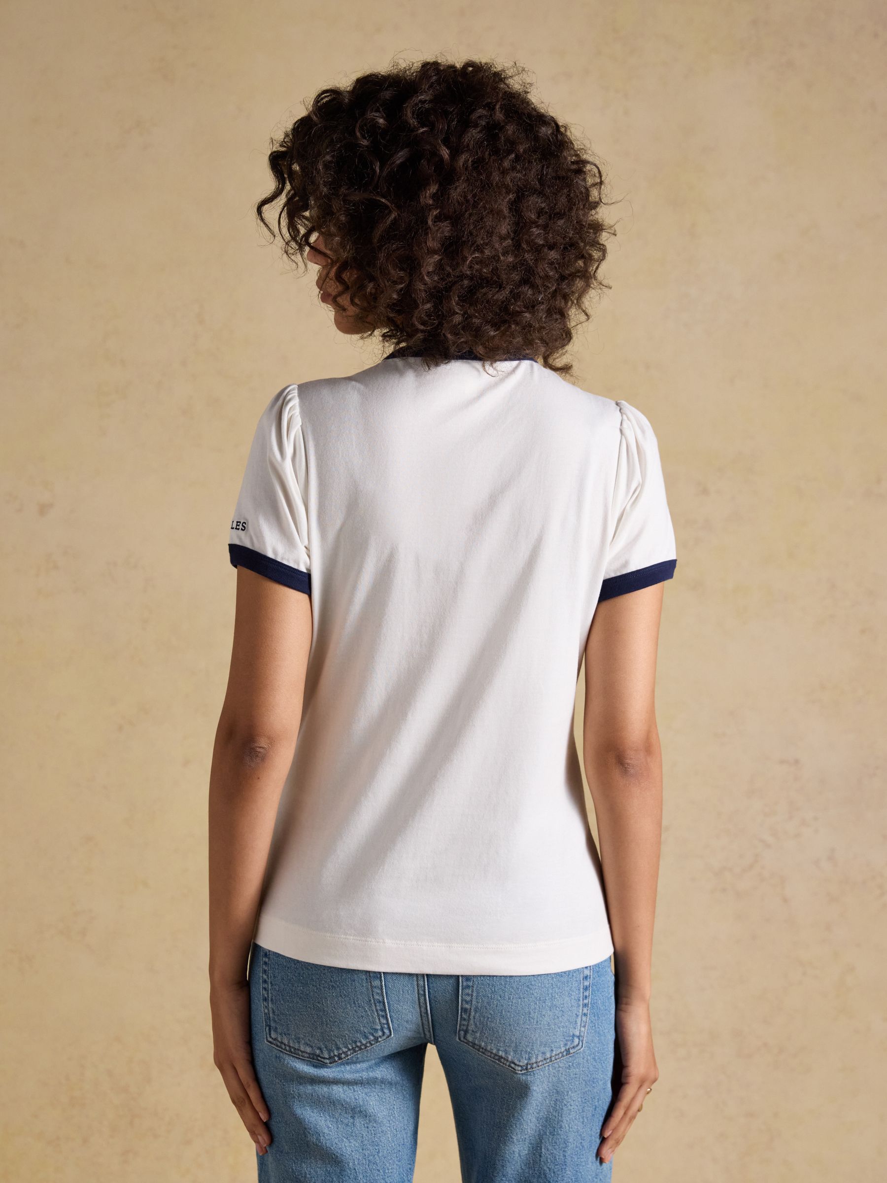 Erin Cream Short Sleeve Jersey T-Shirt - Image 2 of 7