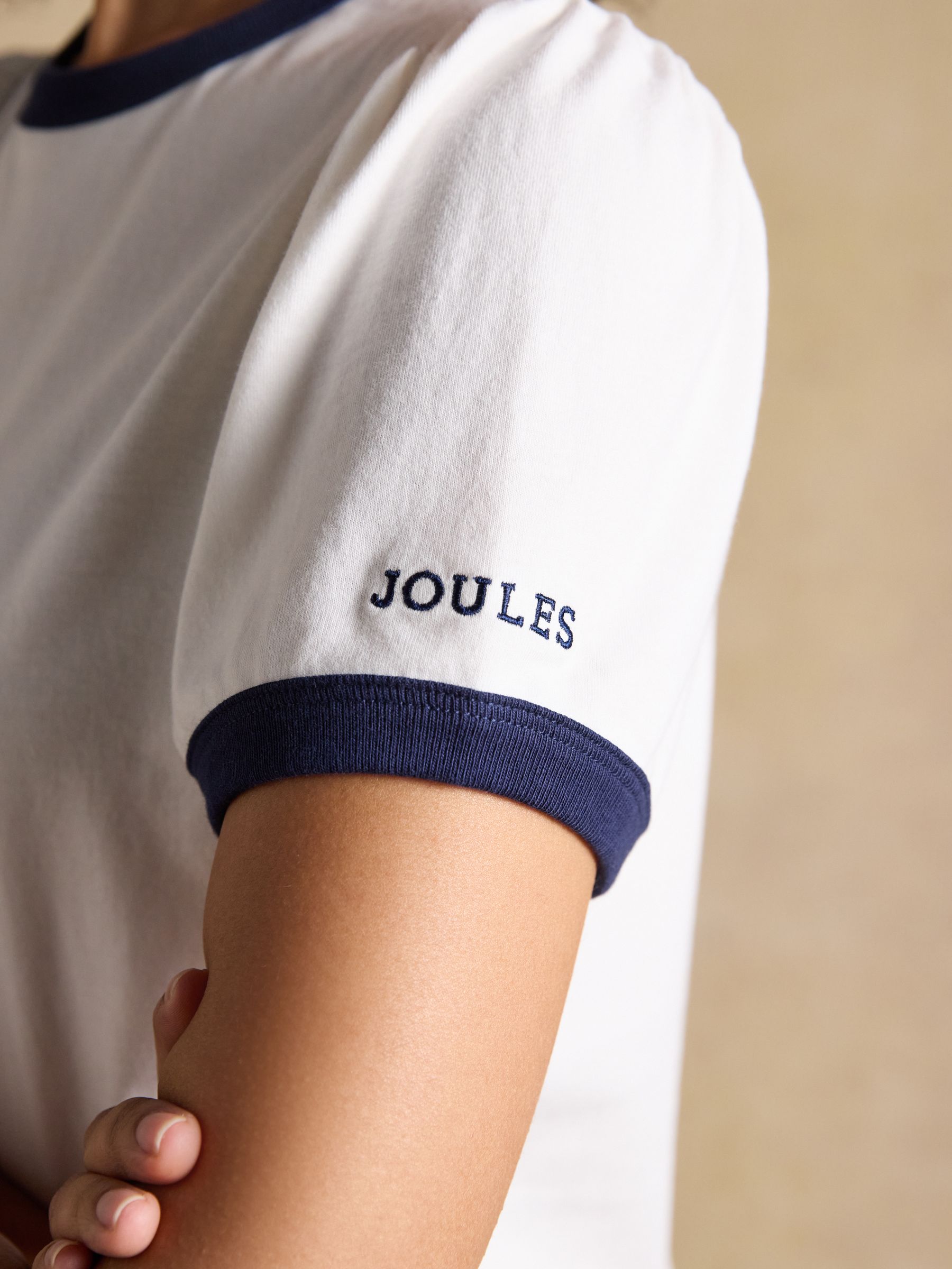 Erin Cream Short Sleeve Jersey T-Shirt - Image 5 of 7