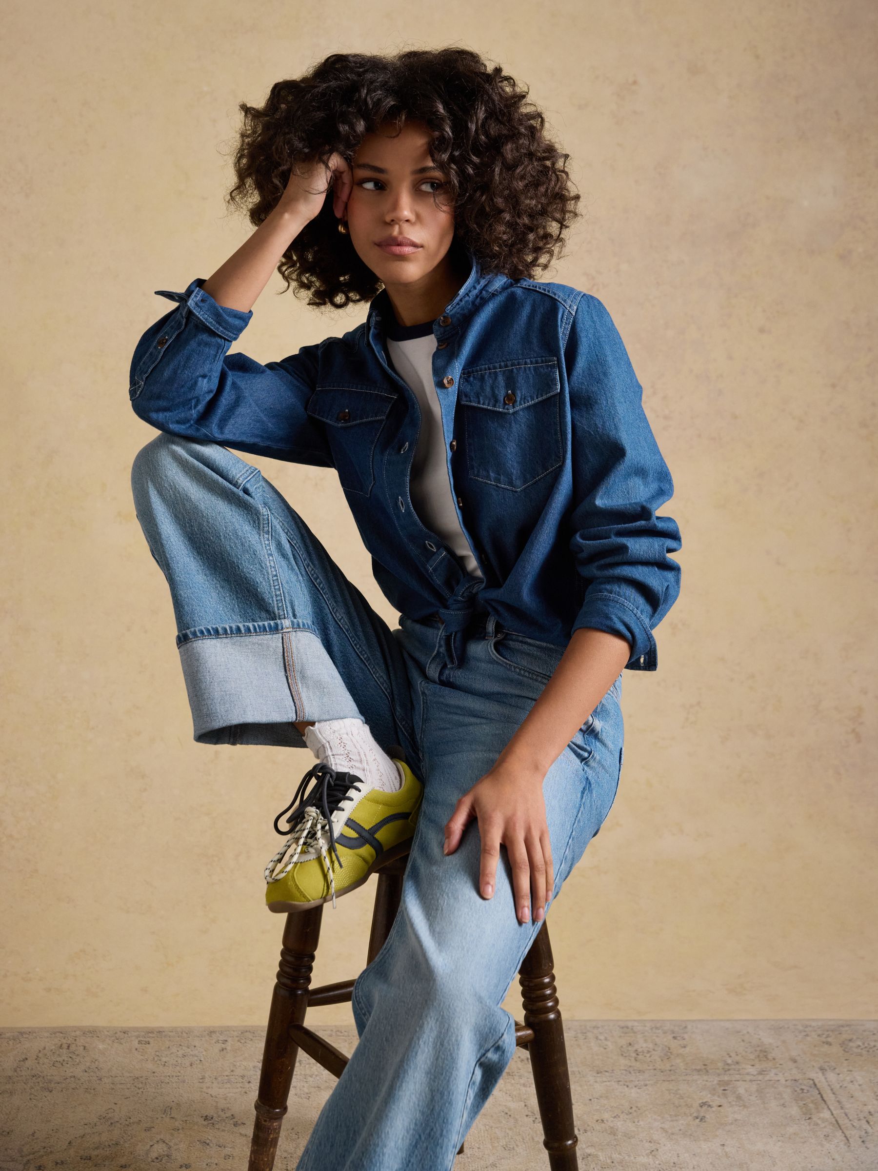 Erin Cream Short Sleeve Jersey T-Shirt - Image 6 of 7